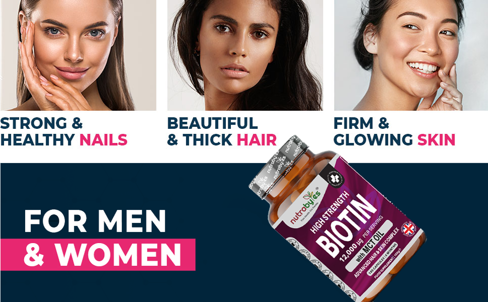 Biotin 12,000mcg with MCT Oil, 180 Capsules
