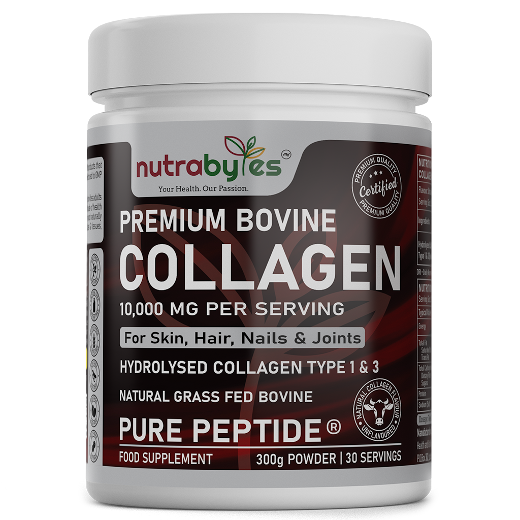 Premium Bovine Collagen Supplement Powder, 10,000 mg Pure Hydrolysed Collagen Peptides, Blended with 19 Amino Acids, Unflavoured Collagen Protein Powder Types 1 and 3, Halal & Kosher