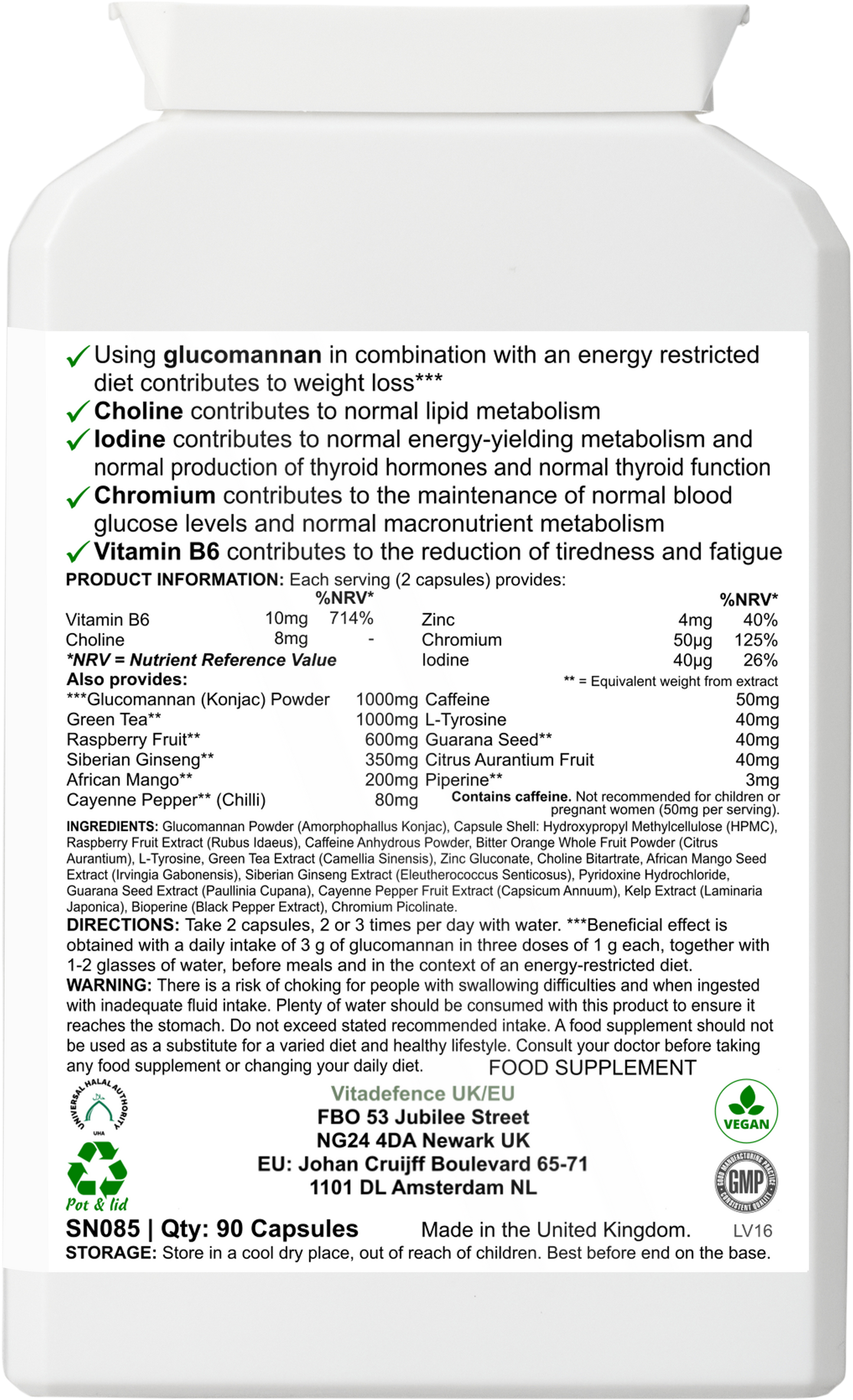 Glucomannan Multi - 90 Vegan Capsules