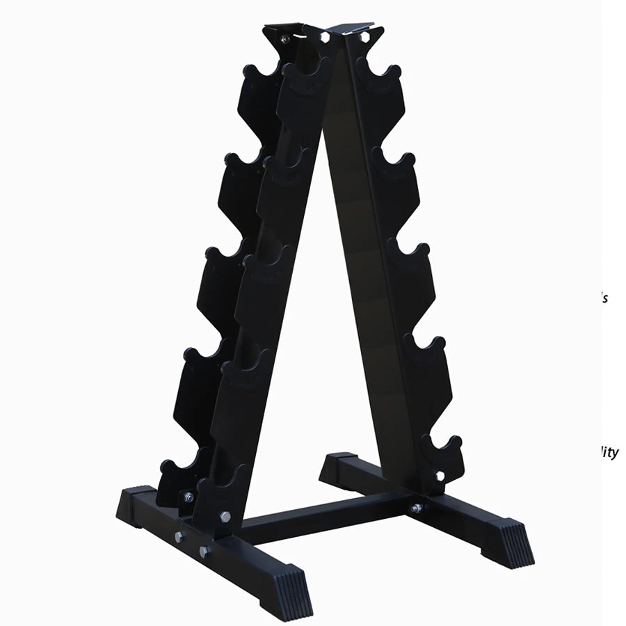 Hex Dumbbells 5 Tier Rack with or without Weights & Bench – Vertical Dumbbell Storage Stand for Home Gym
