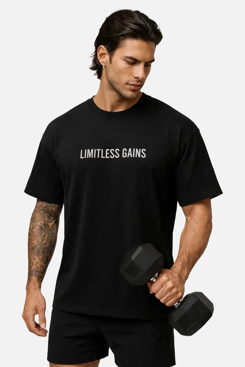 Men's Oversized Heavyweight Gym T-Shirt