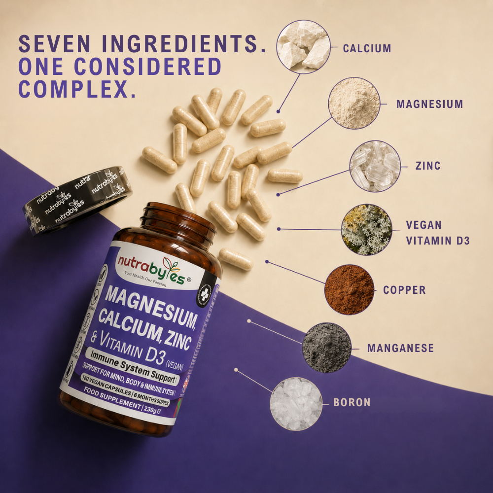 Magnesium, Calcium, Zinc & Vitamin D3 Complex, 180 Capsules