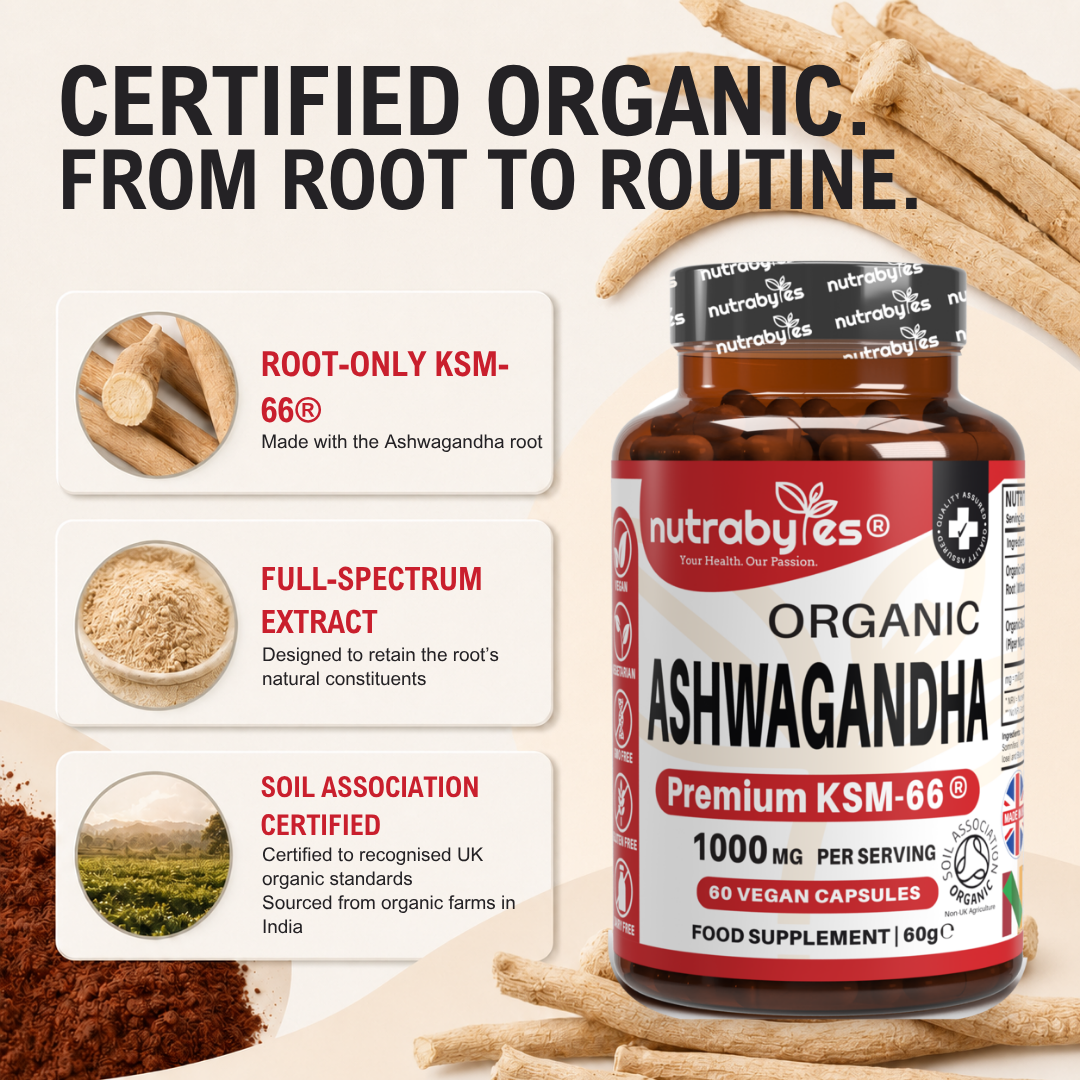 Ashwagandha KSM-66 | 60 Vegan Capsules | Root Extract with Black Pepper