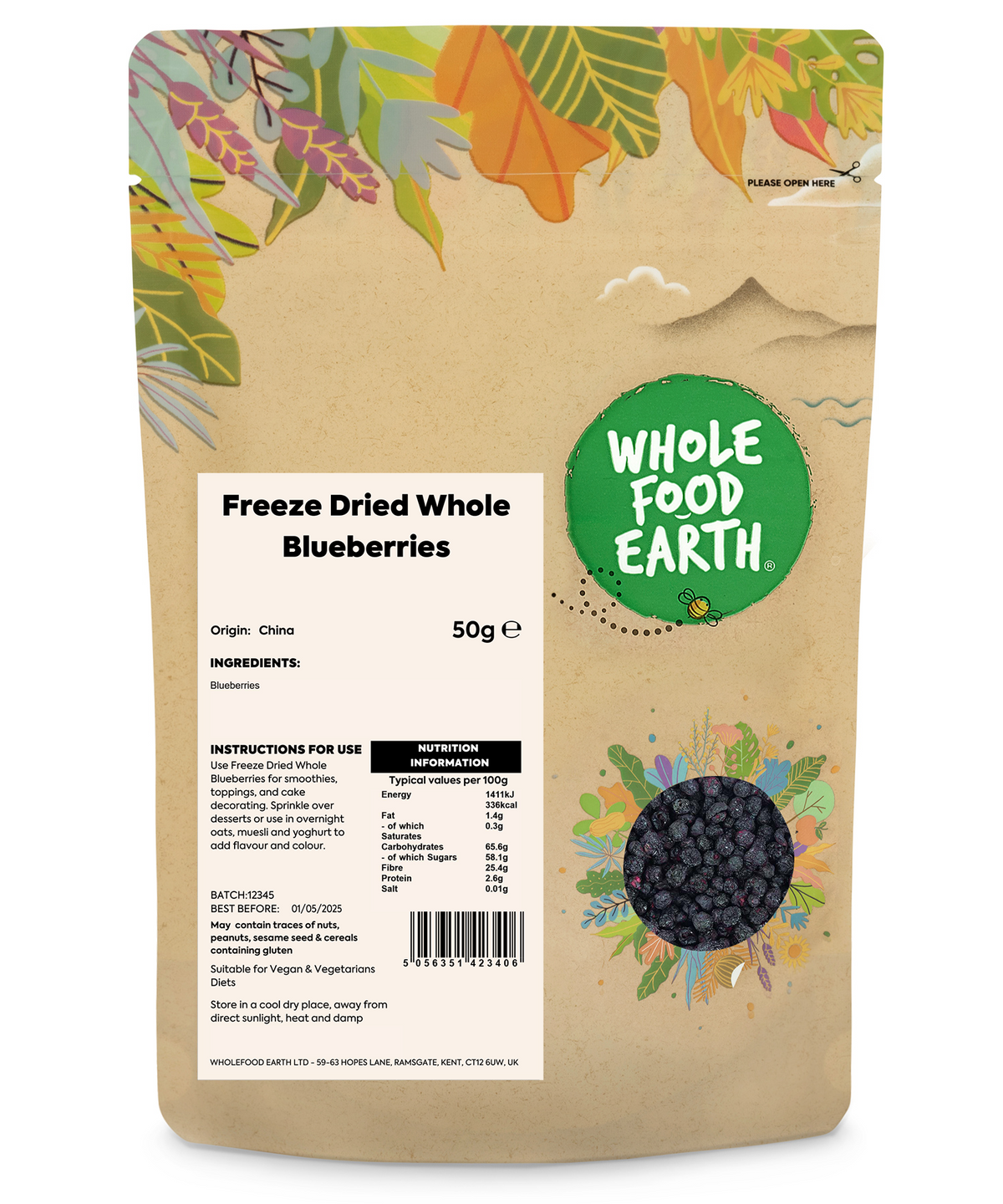 Freeze Dried Whole Blueberries