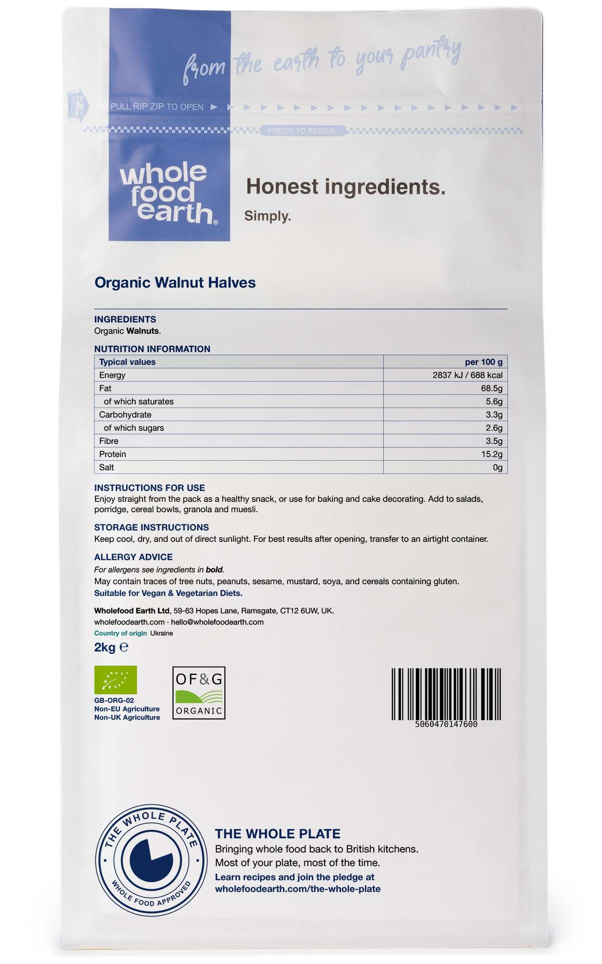 Organic Walnut Halves