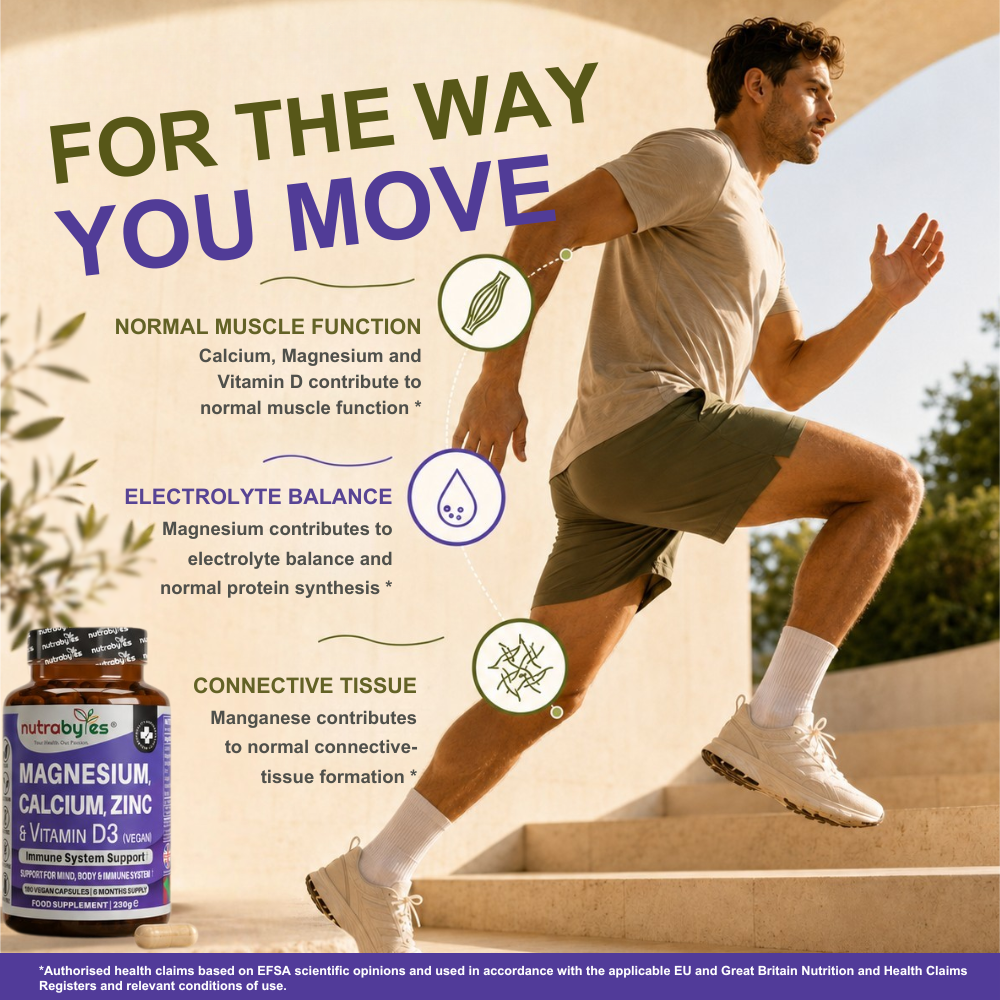 Magnesium, Calcium, Zinc & Vitamin D3 Complex, 180 Capsules
