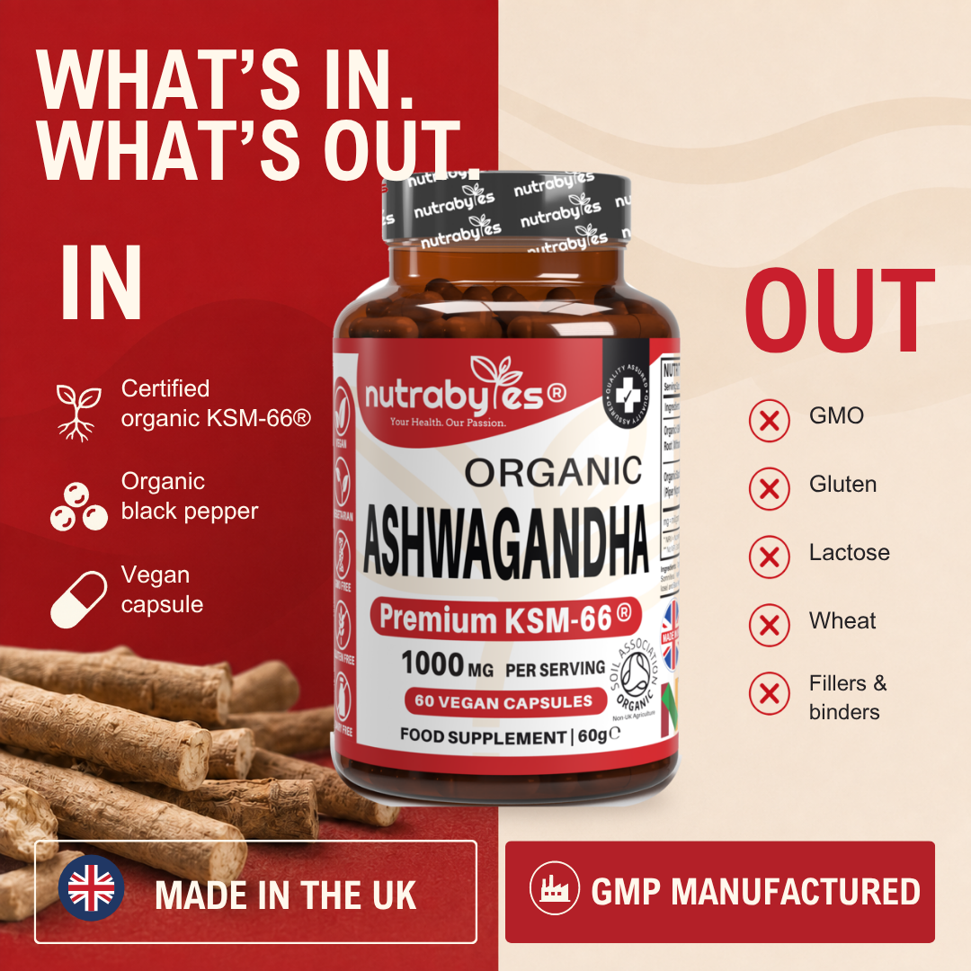 Ashwagandha KSM-66 | 60 Vegan Capsules | Root Extract with Black Pepper