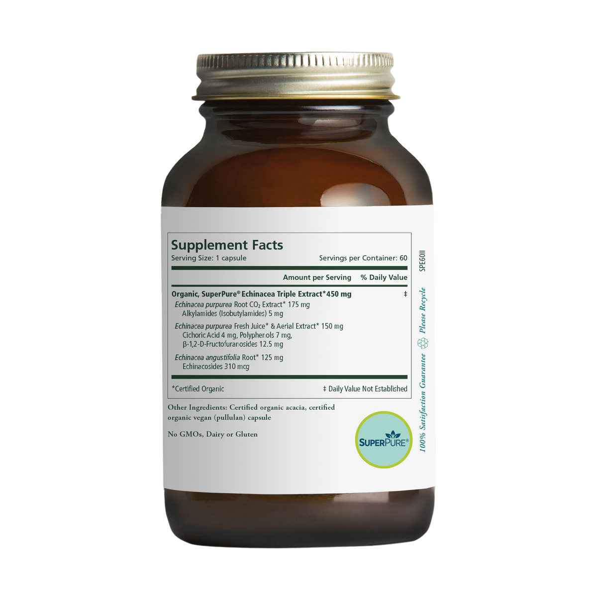 Pure Synergy SuperPure Echinacea, 60 Capsules