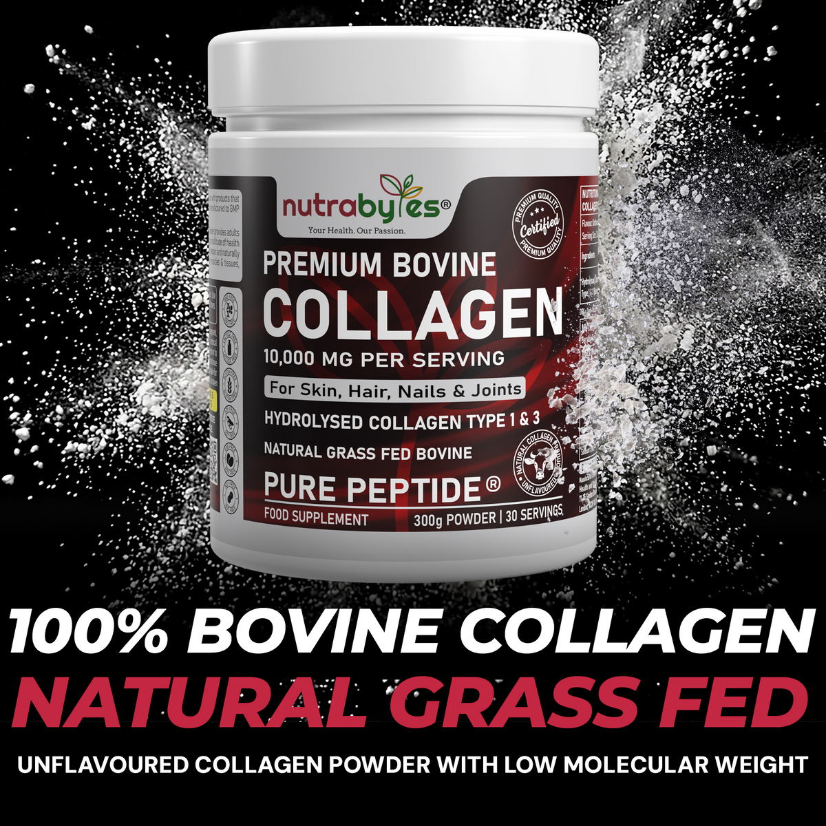 Premium Bovine Collagen Powder 10,000mg