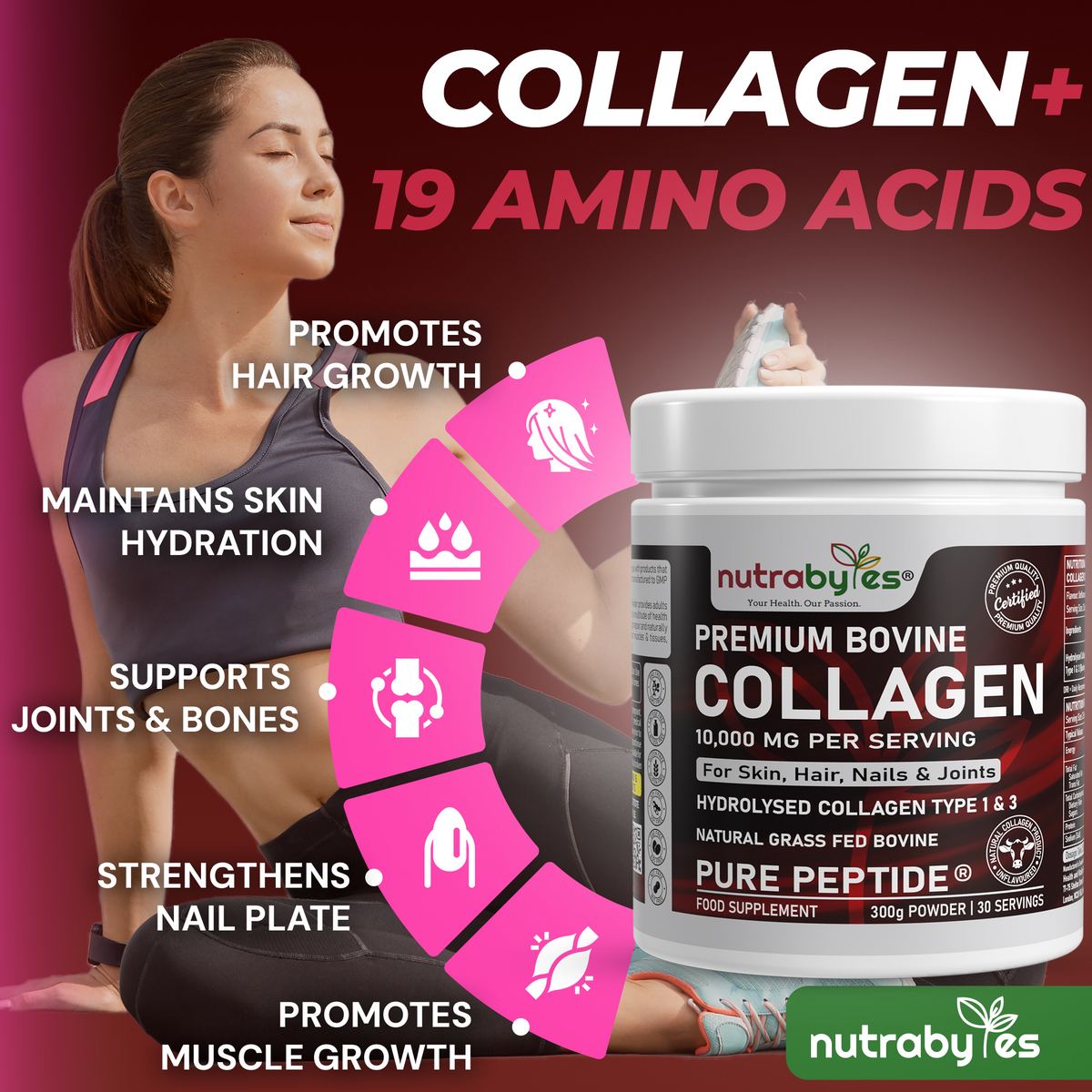 Premium Bovine Collagen Powder 10,000mg