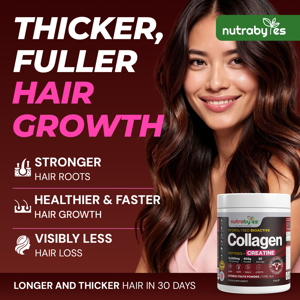 Collagen Powder with Creatine Monohydrate, 405g