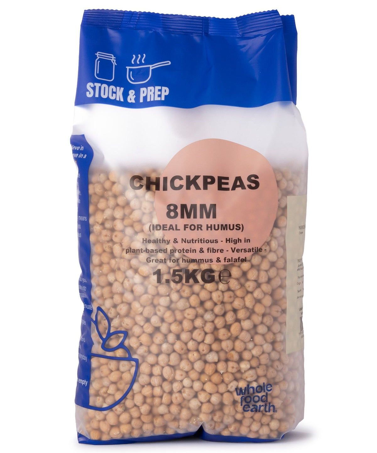 Chickpeas 8mm (ideal for Humus) - Stock & Prep - 1.5kg