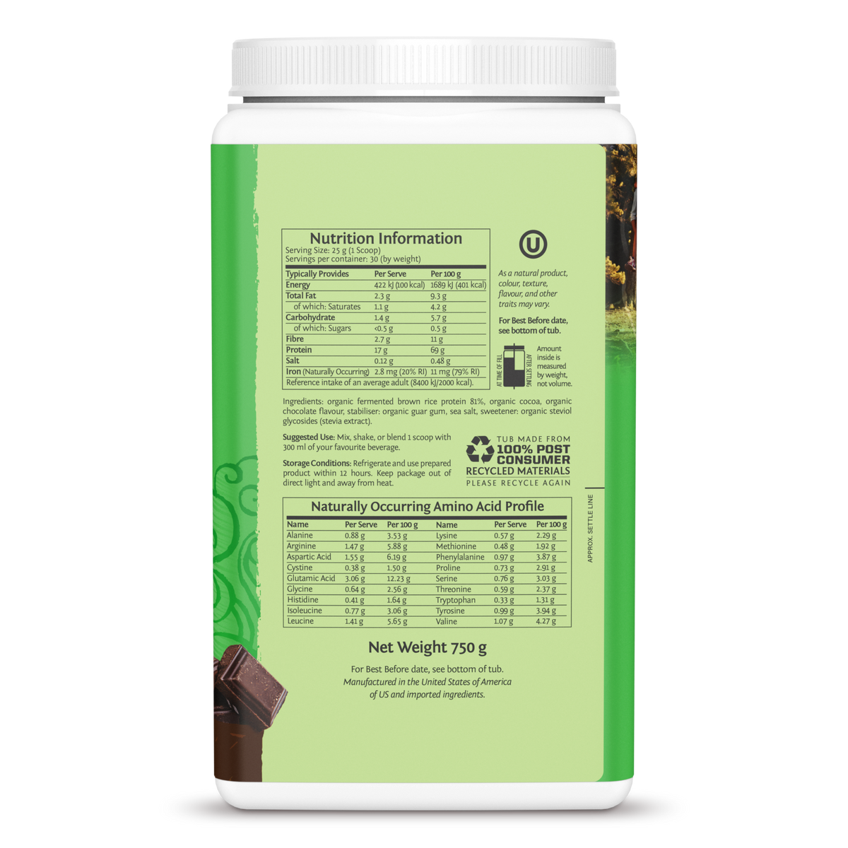 Sunwarrior Organic Classic Brown Rice Protein Powder
