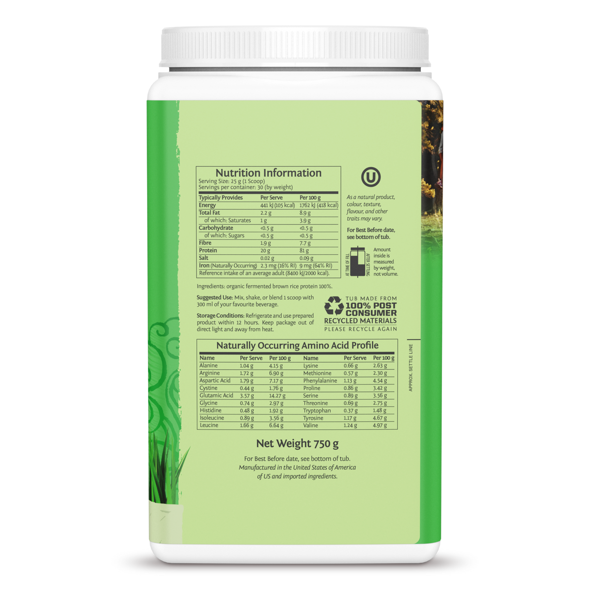 Sunwarrior Organic Classic Brown Rice Protein Powder