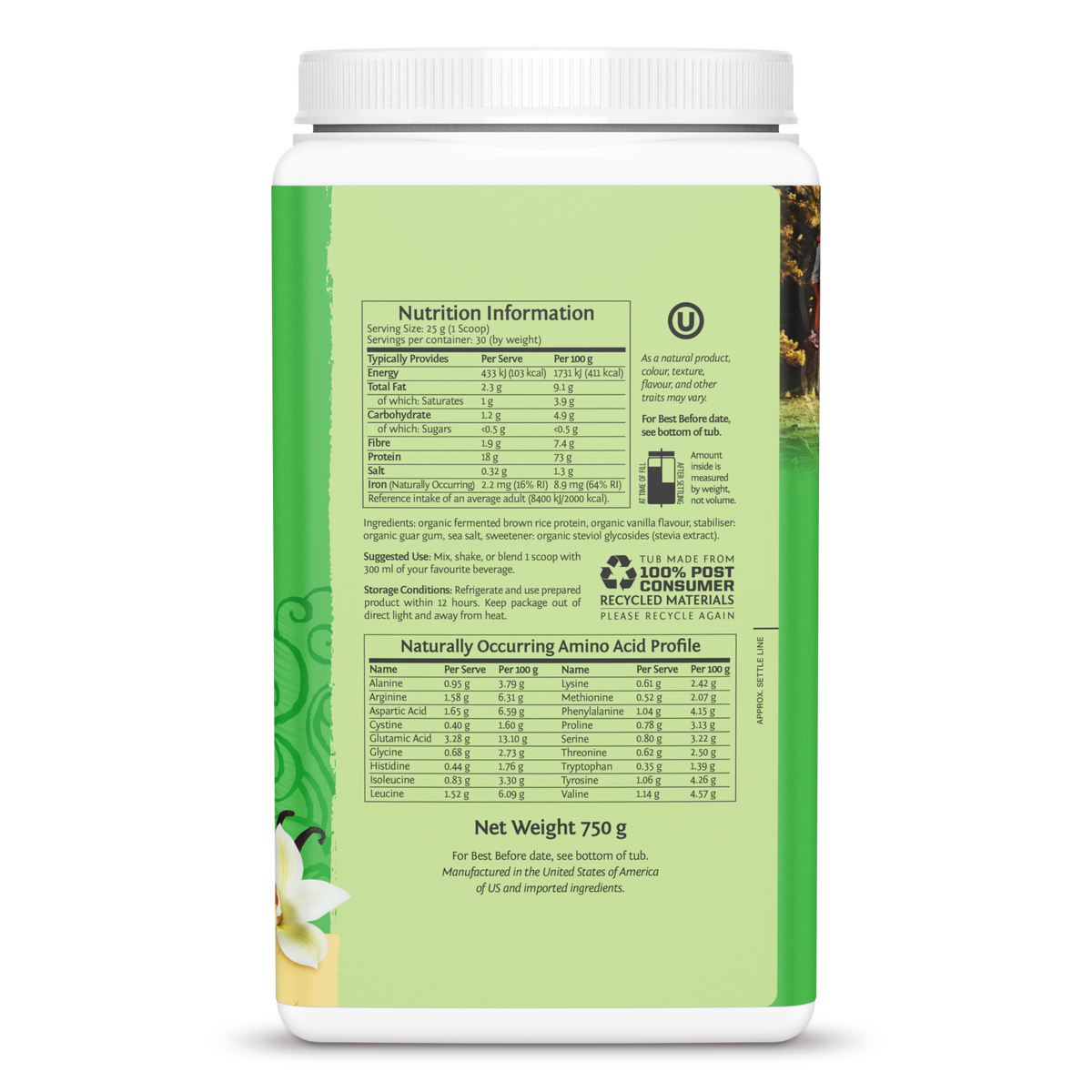 Sunwarrior Organic Classic Brown Rice Protein Powder