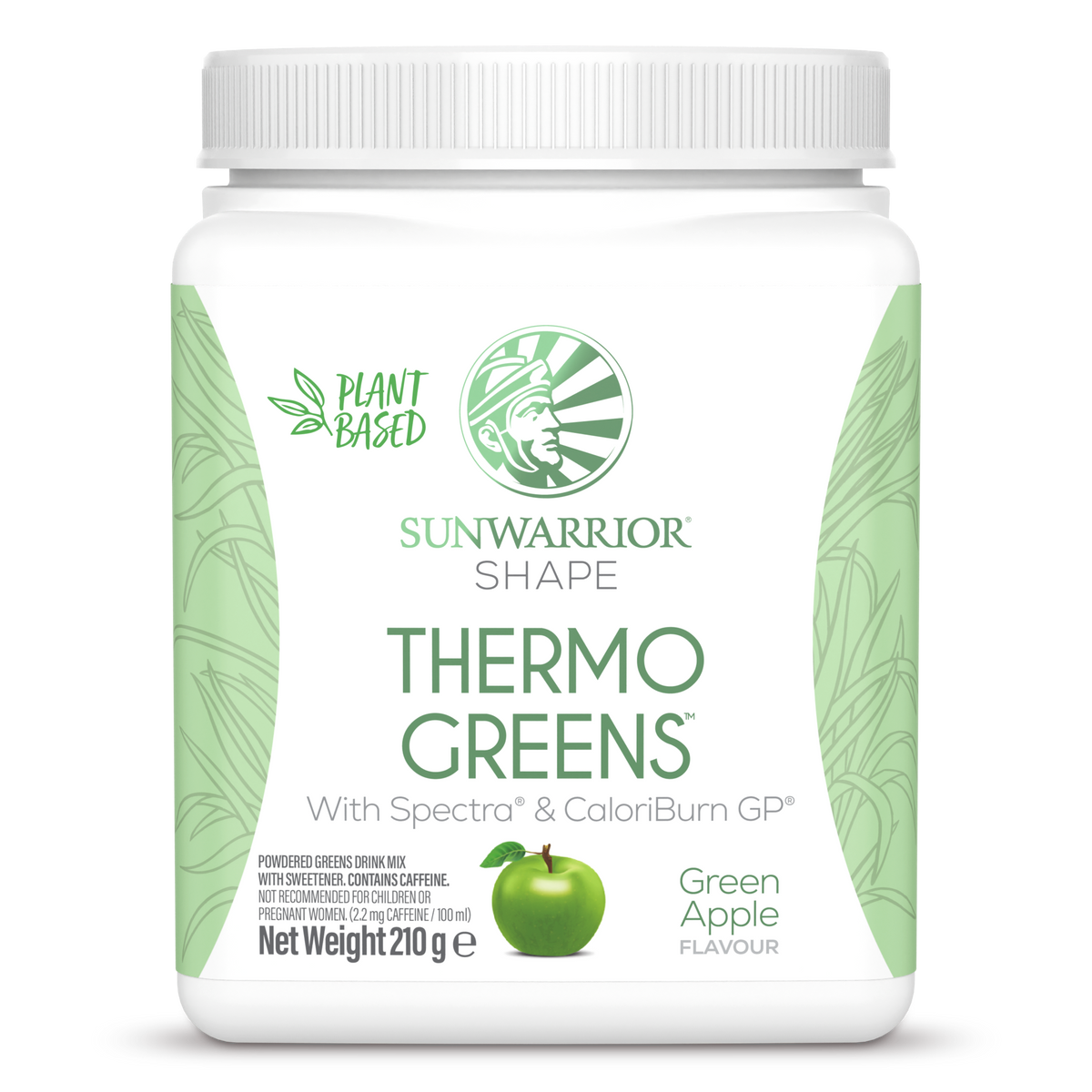 Sunwarrior Shape Thermo Greens Powder, Green Apple, 210g
