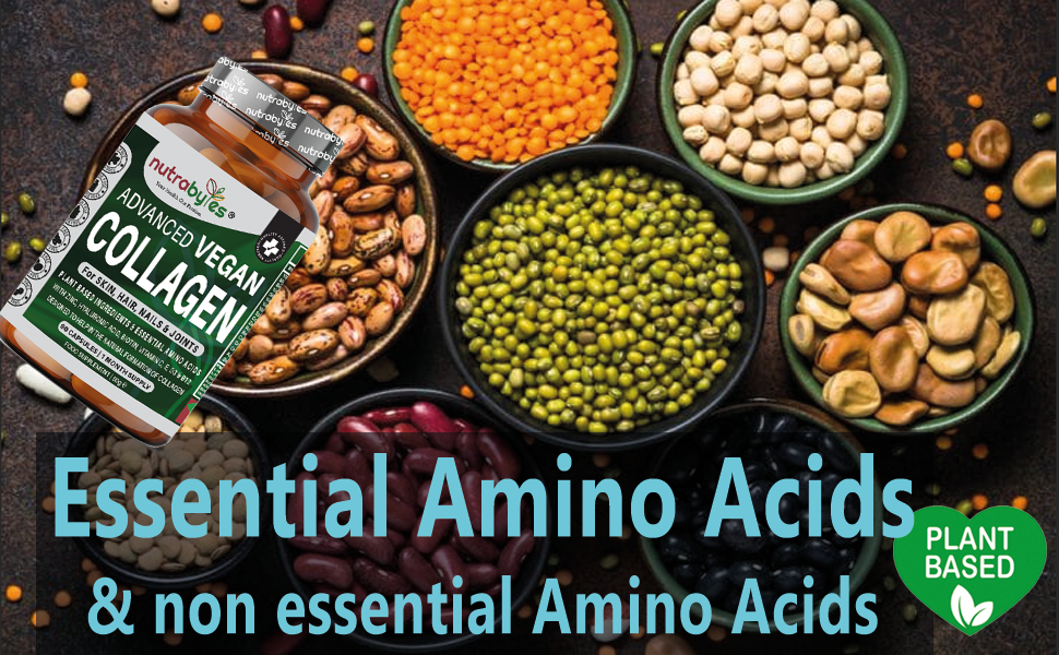 Advanced Vegan Collagen with Hyaluronic Acid, Biotin, Vitamin C & Amino Acids