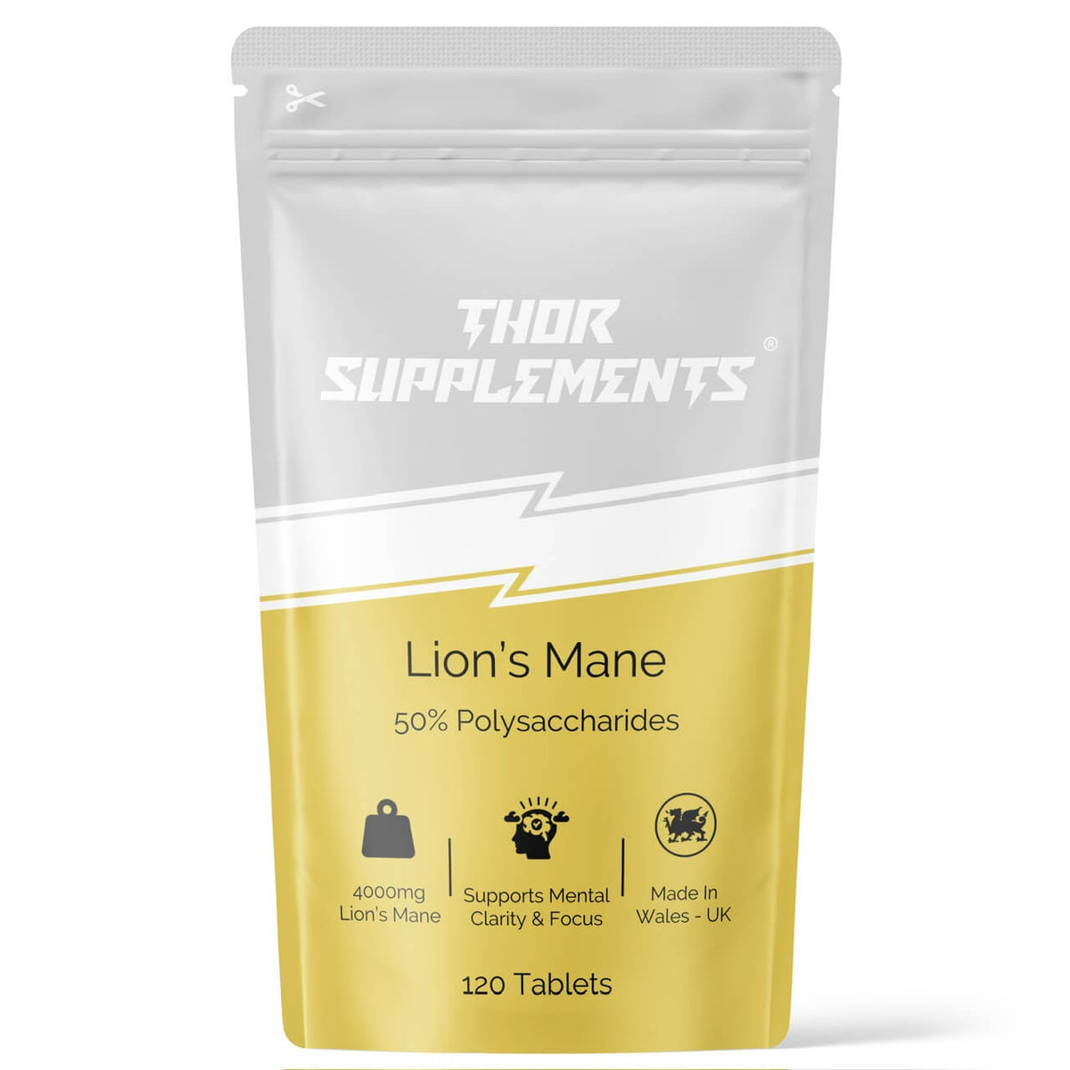 Lion’s Mane Mushroom Tablets | 50% Polysaccharides | 120 Tablets