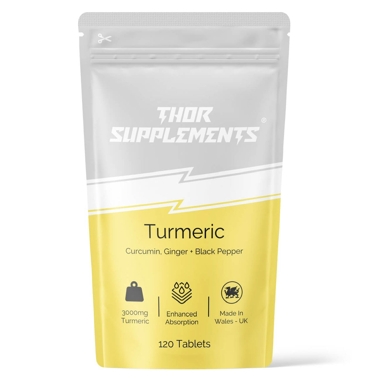 Turmeric Curcumin, Ginger & Black Pepper Tablets – 120
