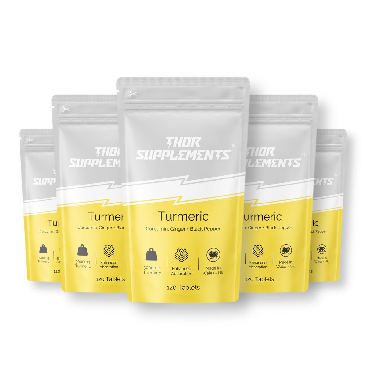 Turmeric Curcumin, Ginger & Black Pepper Tablets – 120