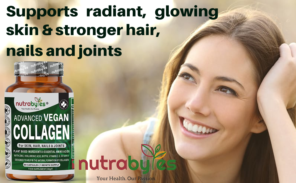 Advanced Vegan Collagen with Hyaluronic Acid, Biotin, Vitamin C & Amino Acids