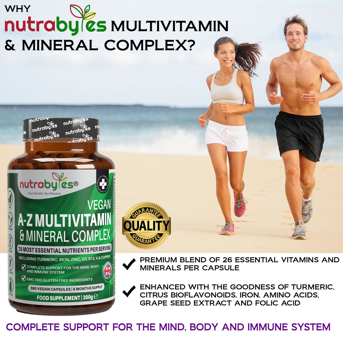 Vegan A-Z Multivitamin & Minerals, 360 Capsules