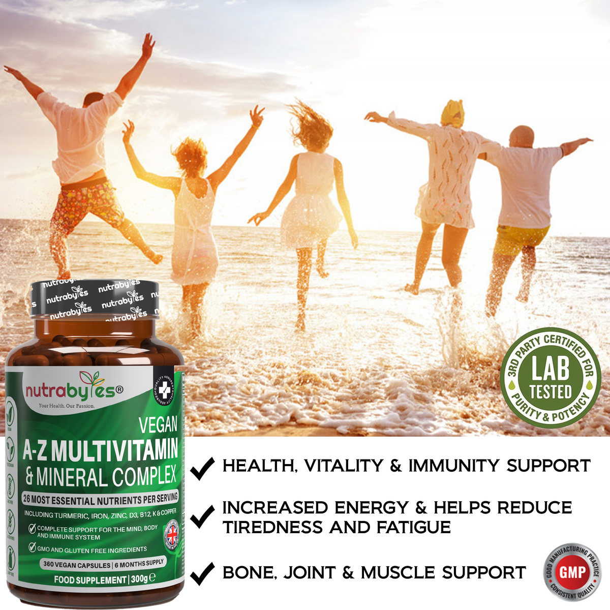 Vegan A-Z Multivitamin & Minerals, 360 Capsules