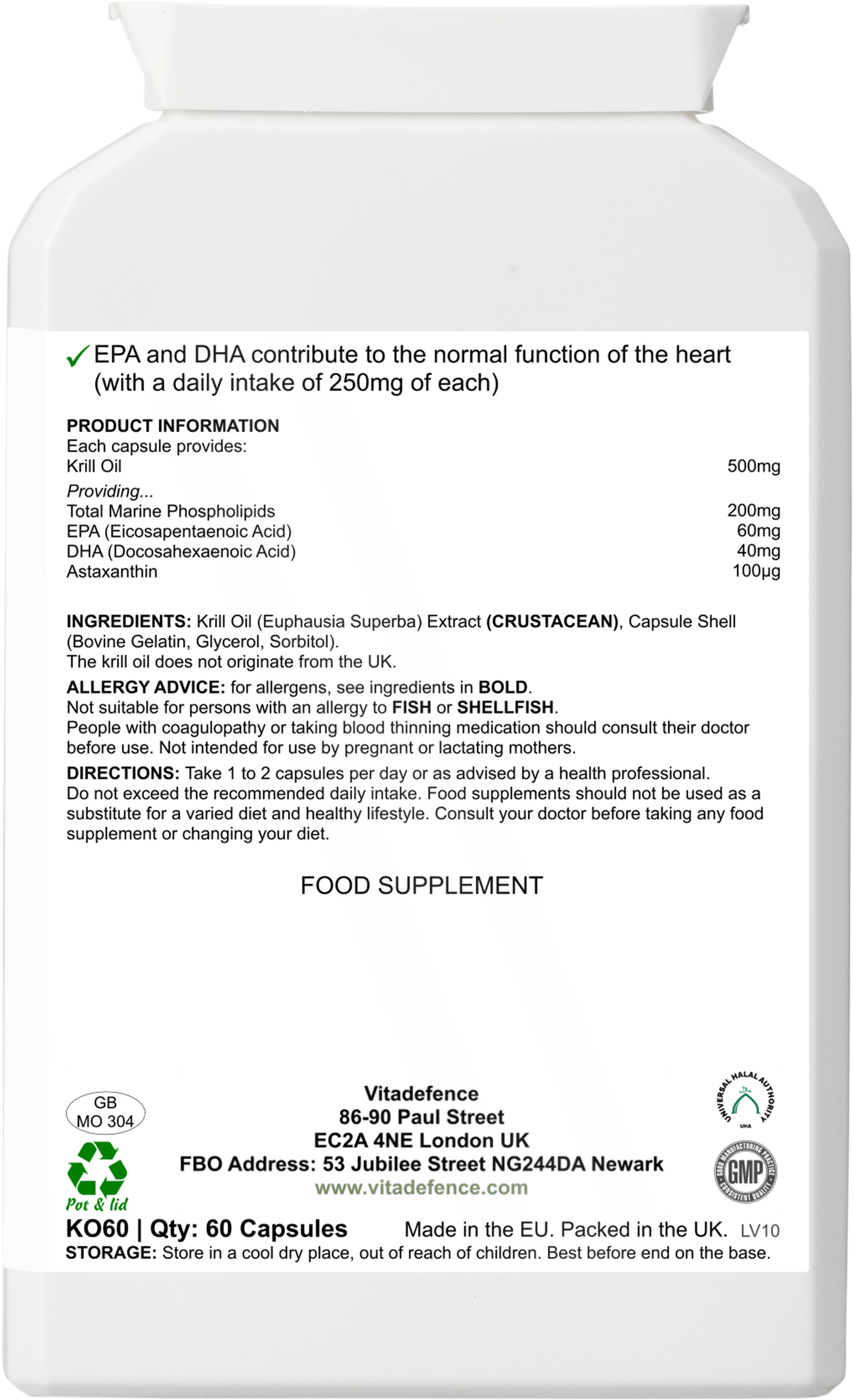 Krill Oil Antarctic — 60 Softgels