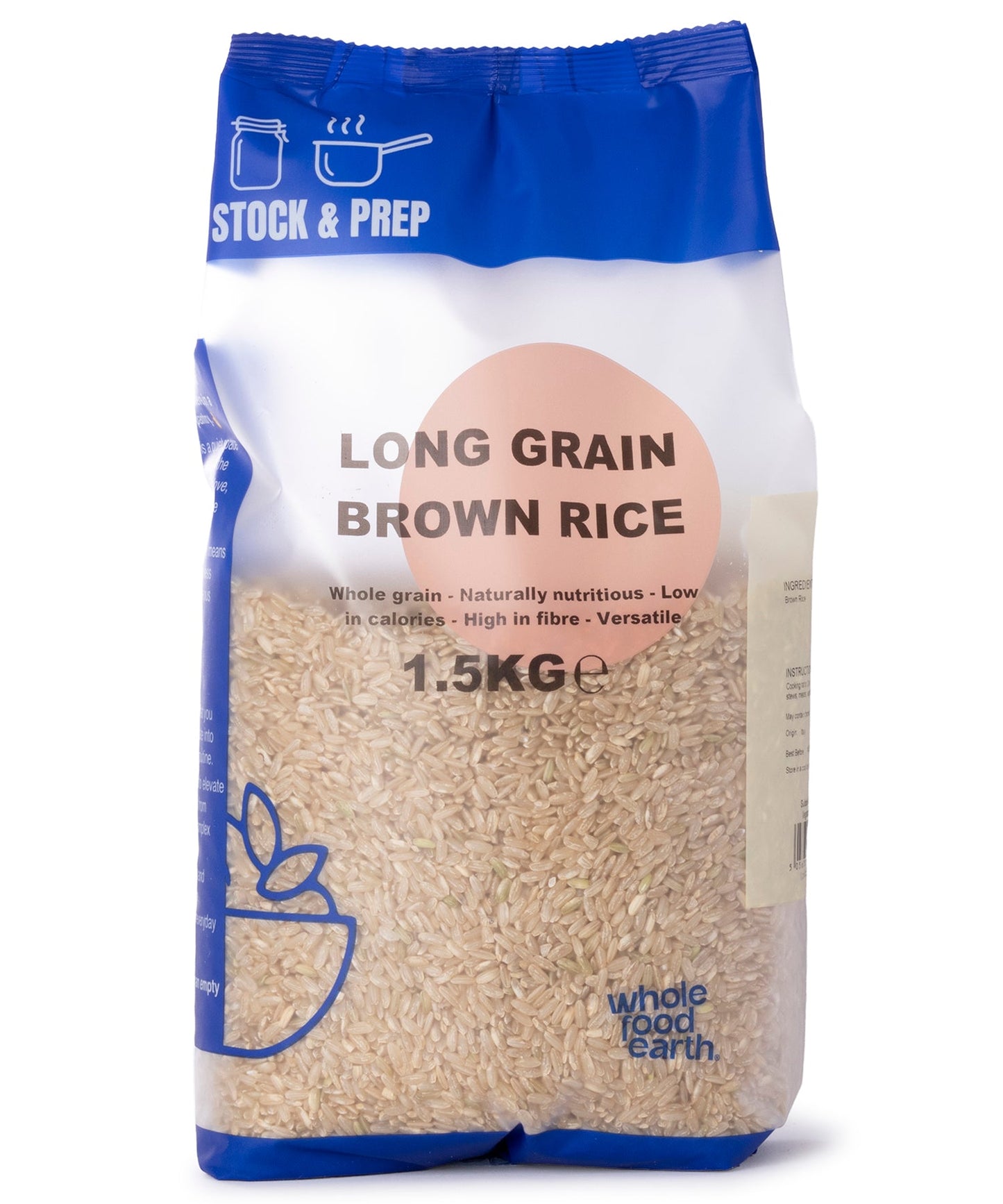 Long Grain Brown Rice - Stock & Prep - 1.5kg