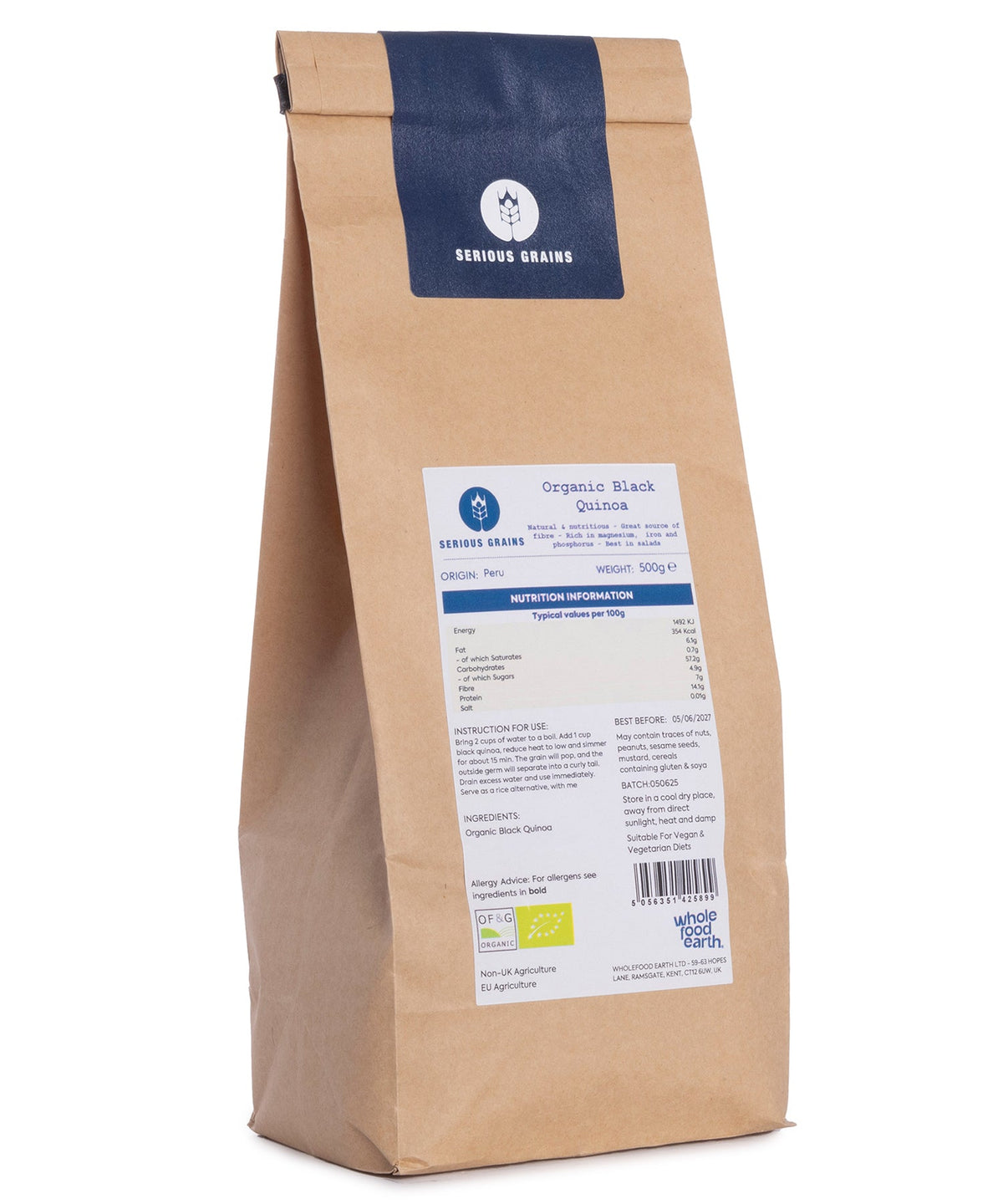 Organic Black Quinoa - Serious Grains