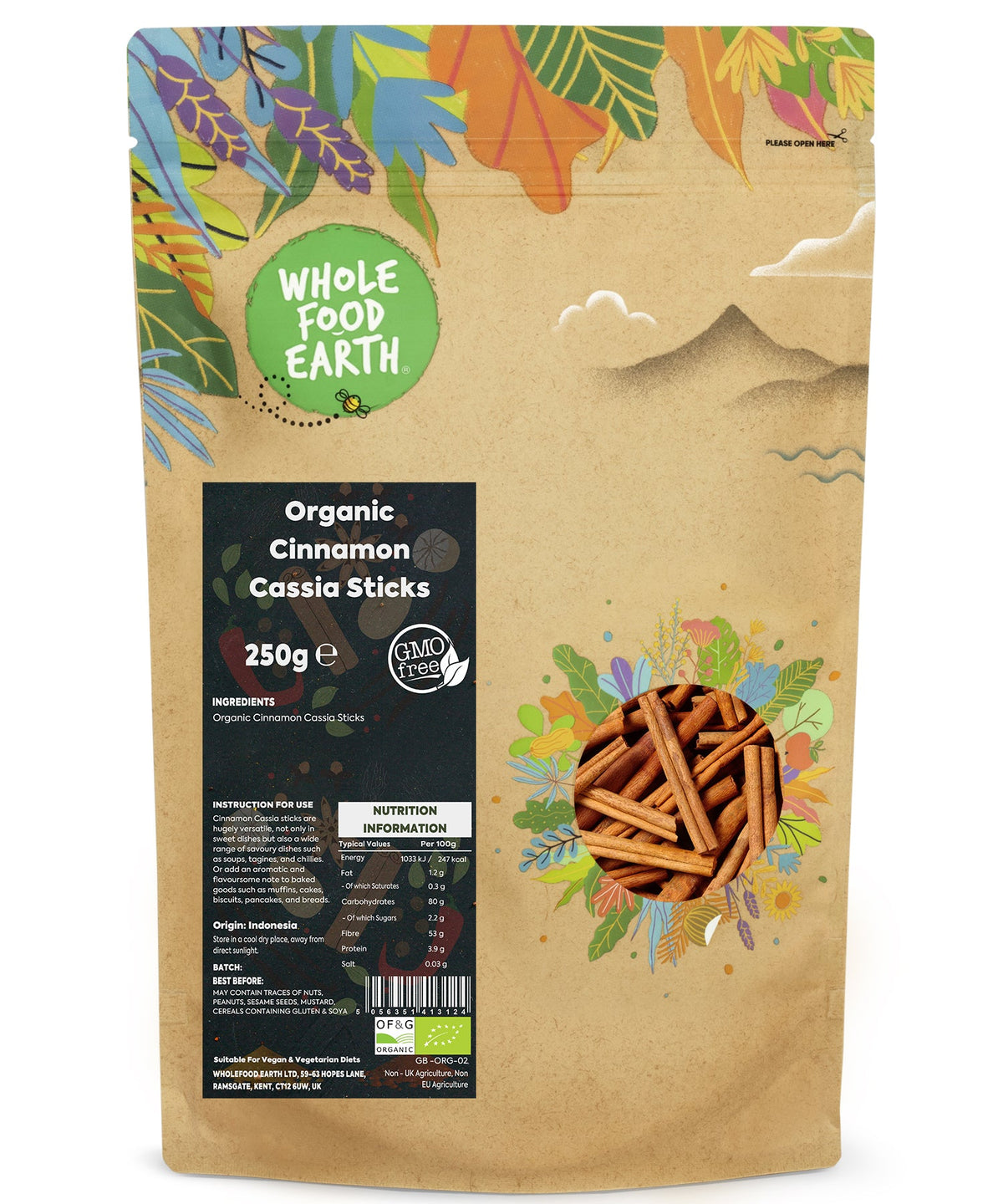 Organic Cinnamon Cassia Sticks