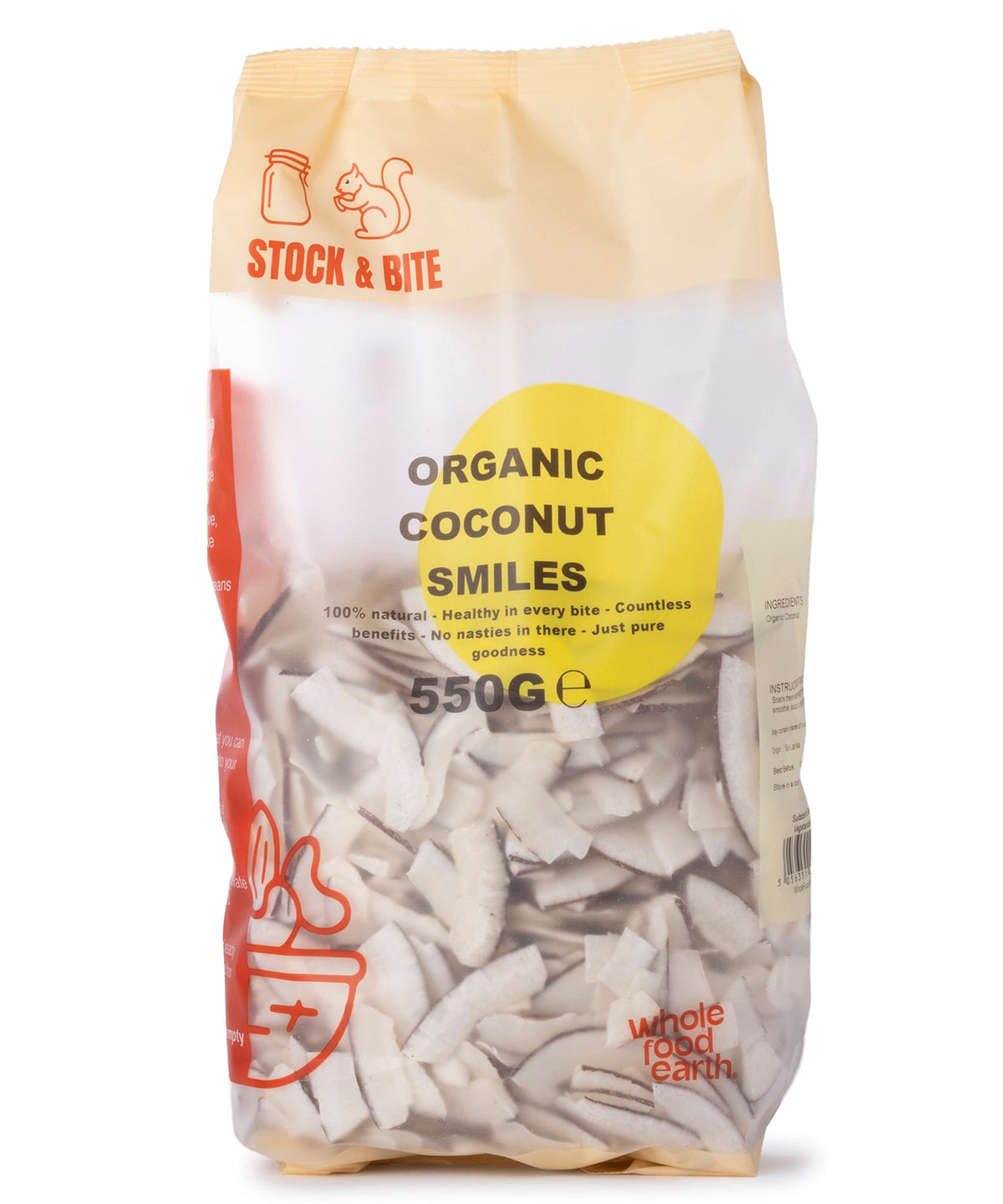 Organic Coconut Smiles - Stock & Bite - 550g