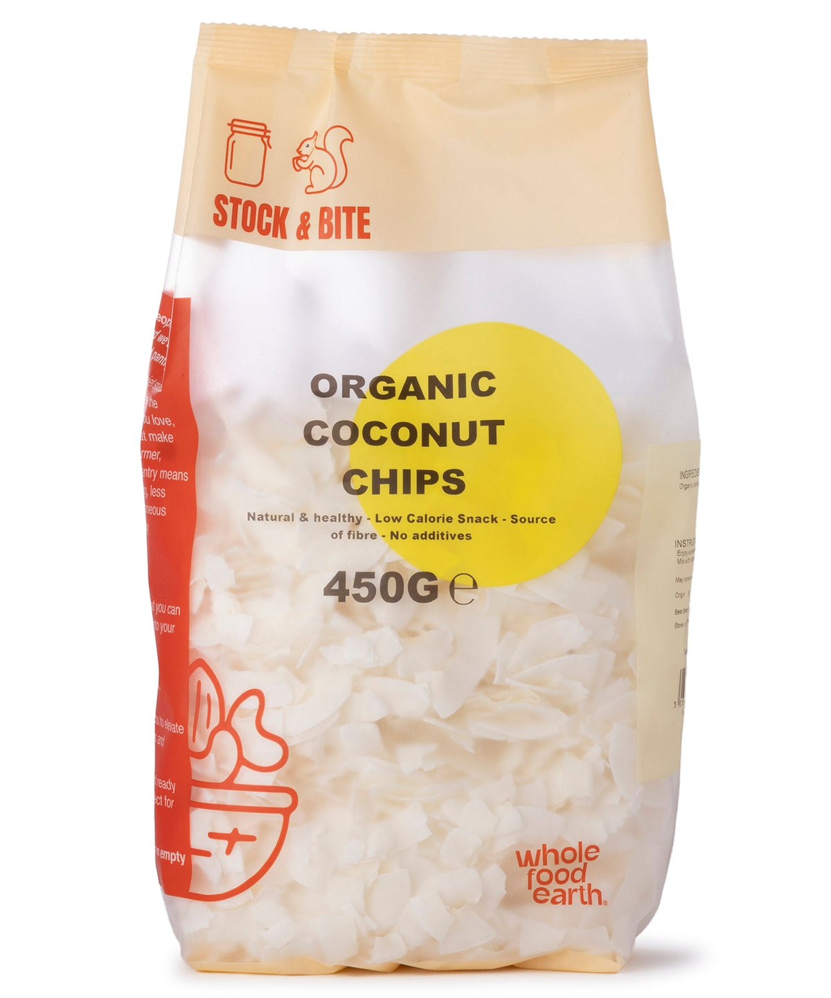 Organic Dried Coconut Chips - Stock & Bite - 450g