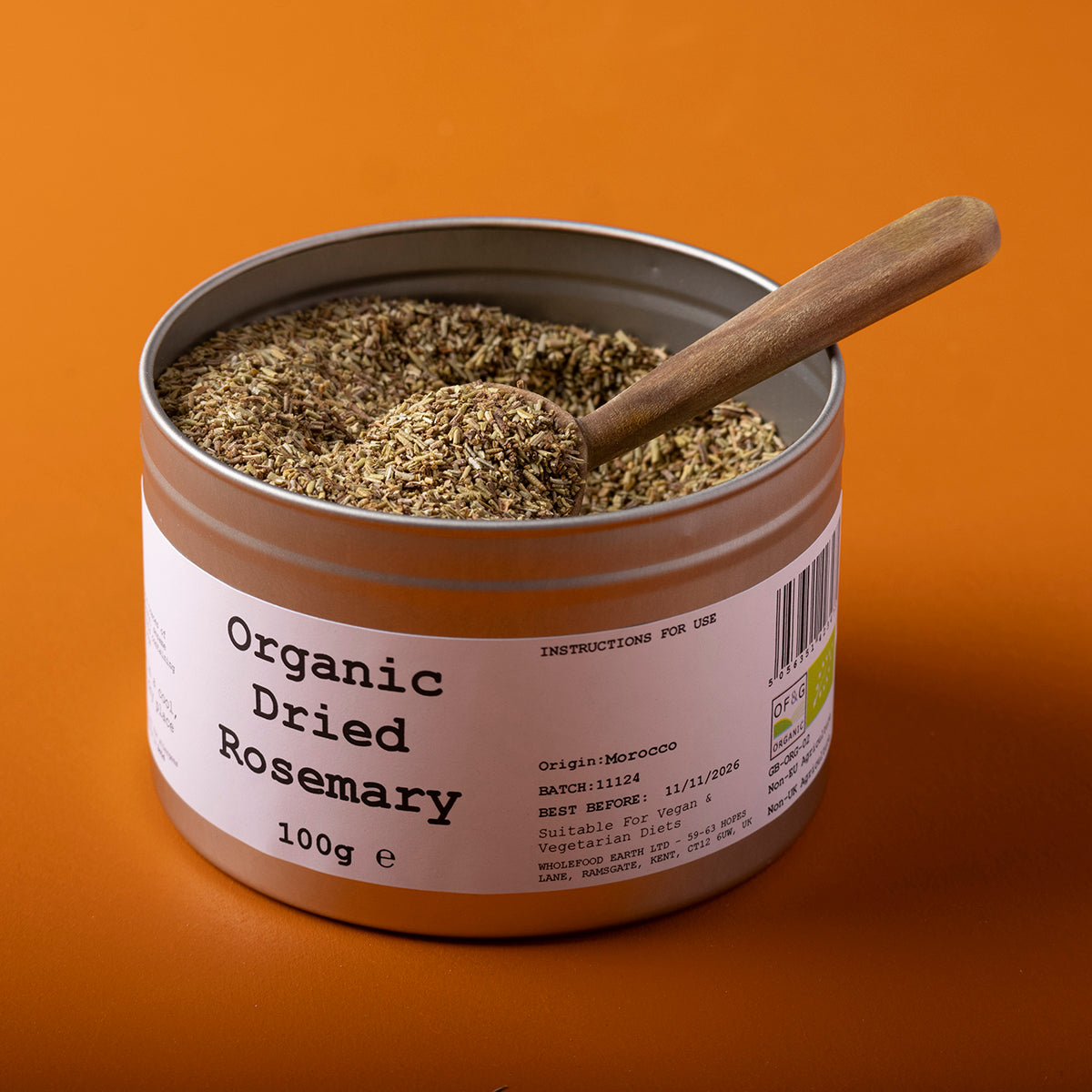 Organic Dried Rosemary - Wild Elephant - 100g