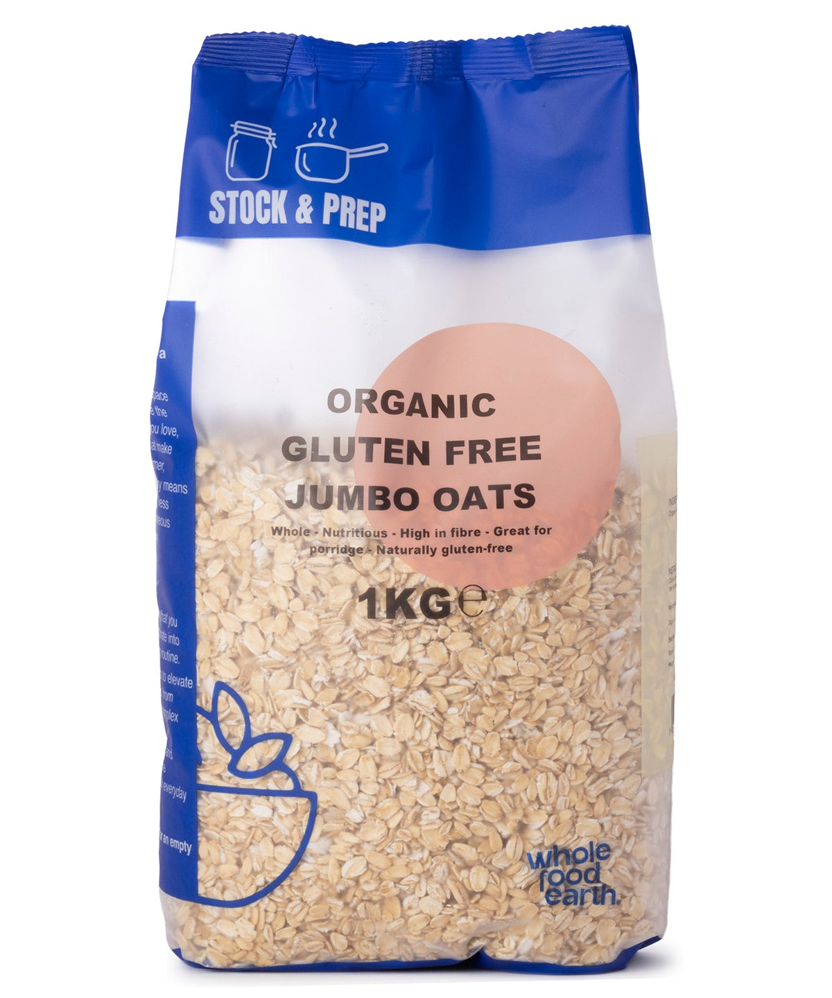 Organic Gluten Free Jumbo Oats - Stock & Prep - 1kg