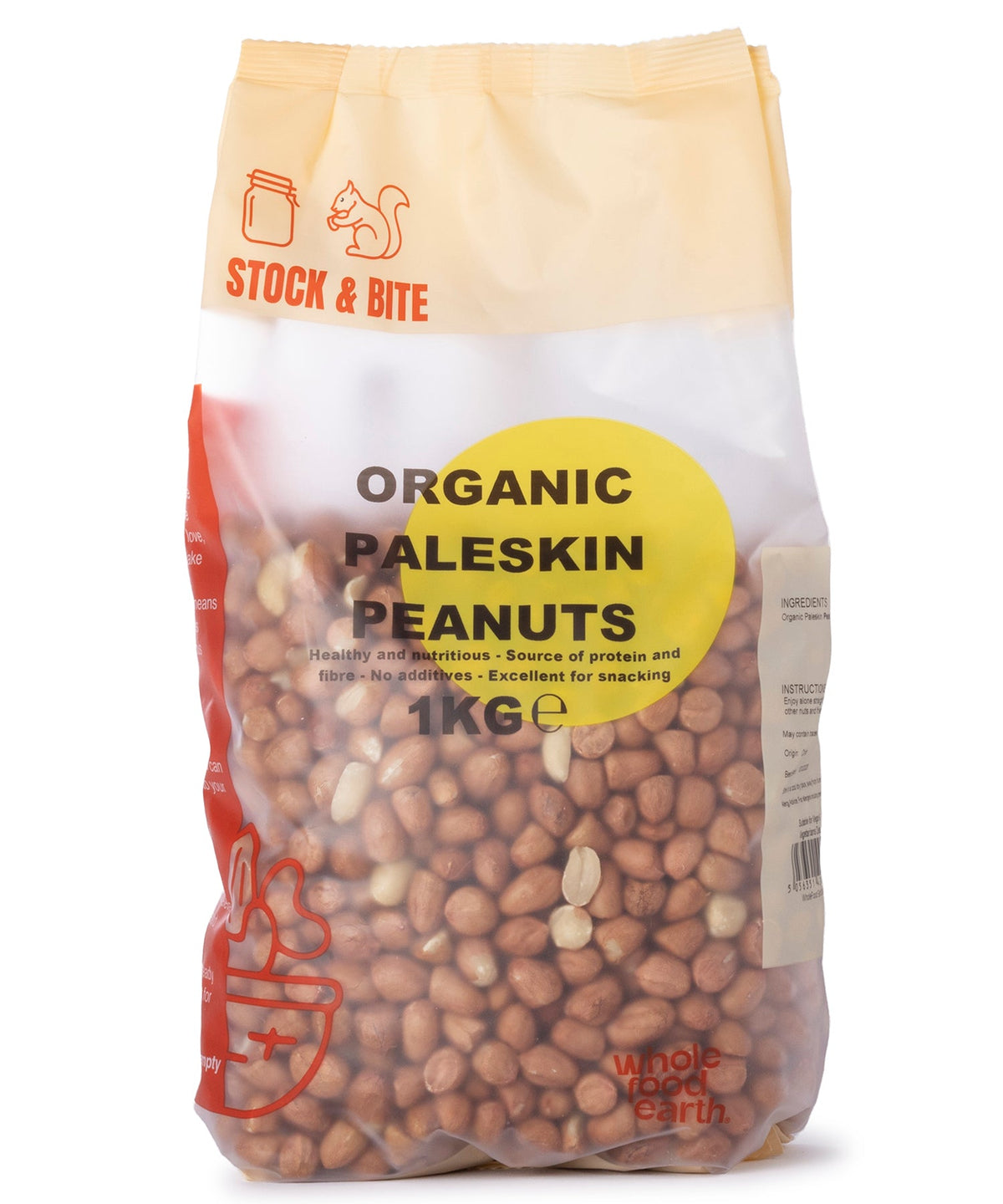 Organic Paleskin Peanuts - Stock & Bite - 1kg