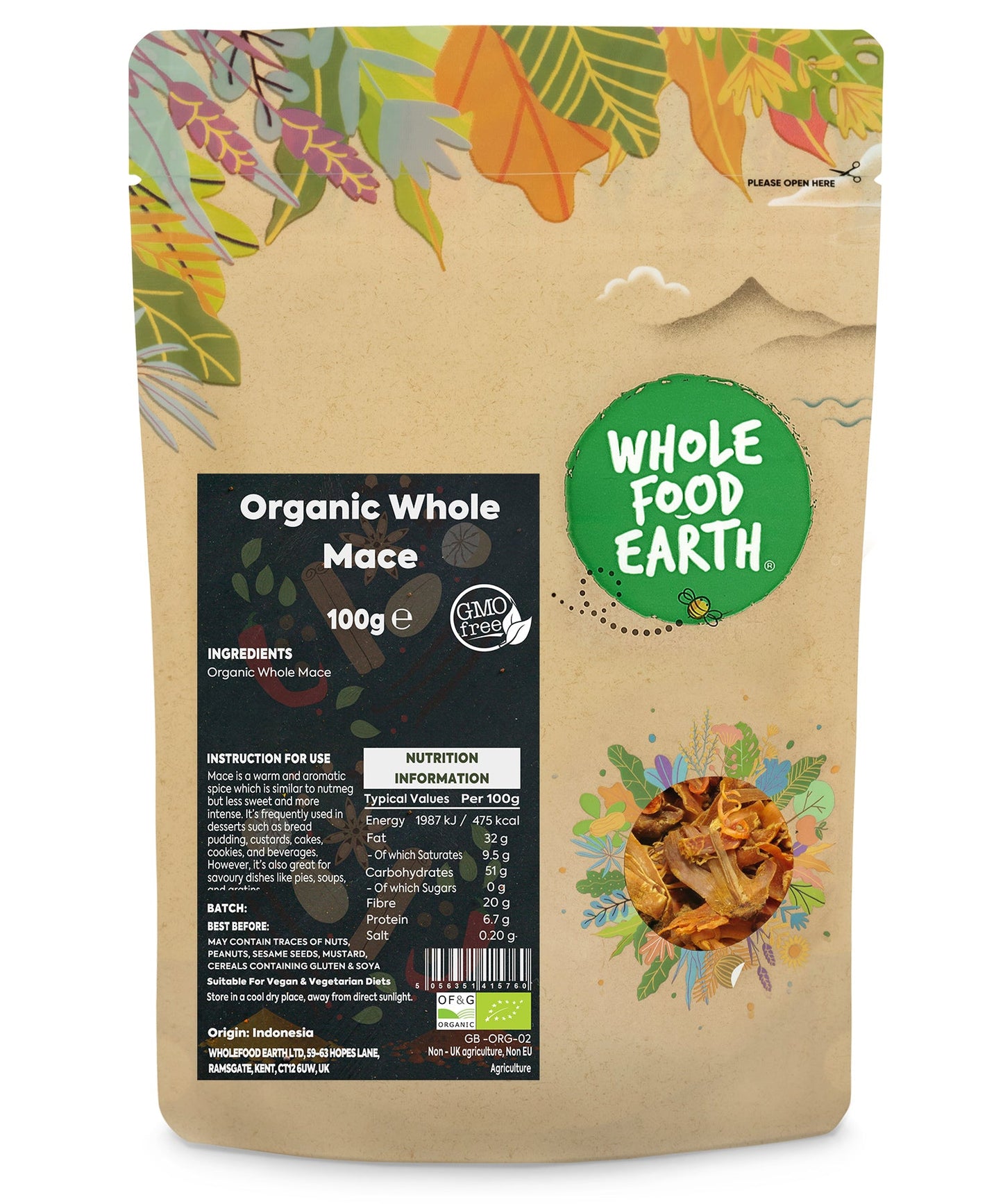 Organic Whole Mace