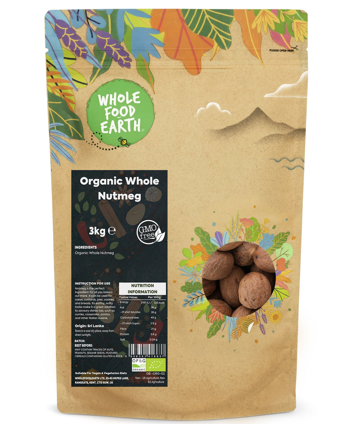 Organic Whole Nutmeg