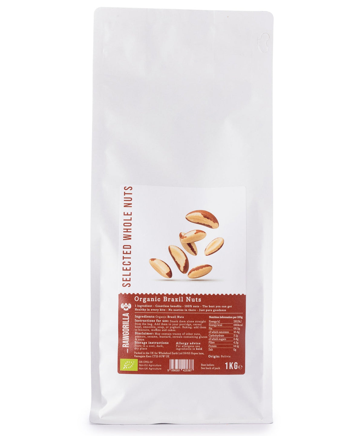 Organic Brazil Nuts - RAWGORILLA - 1kg