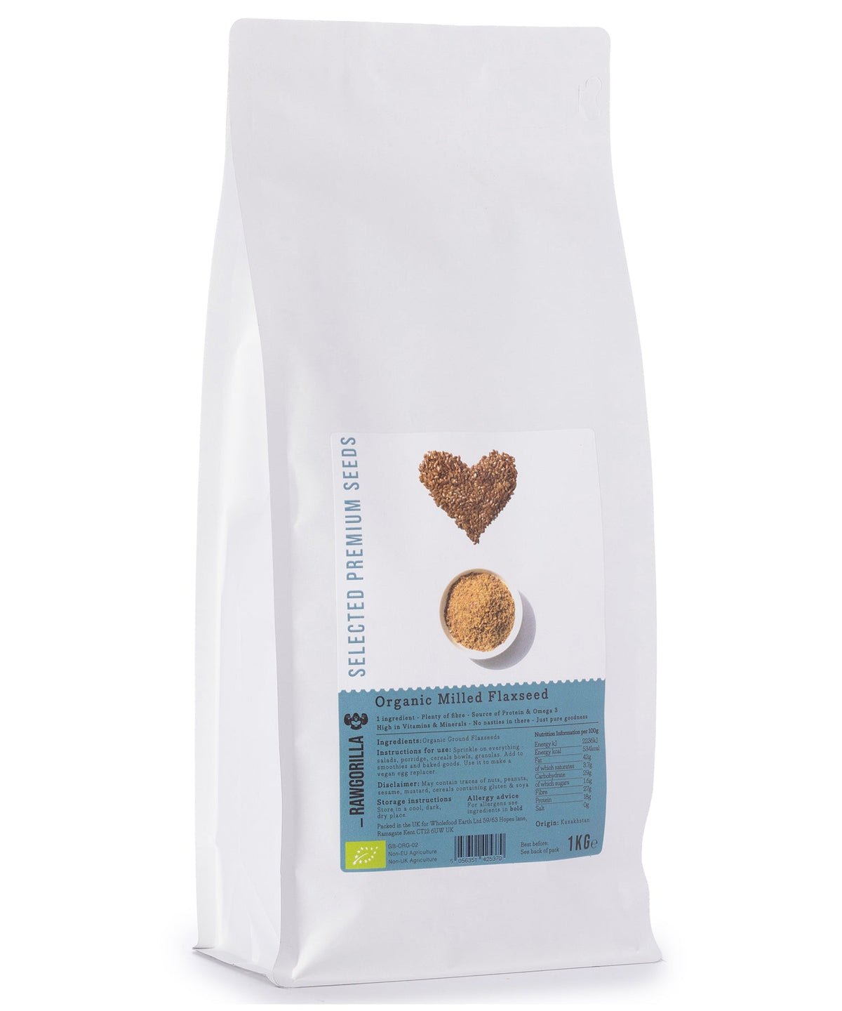 Organic Milled Flaxseeds - RAWGORILLA - 1kg