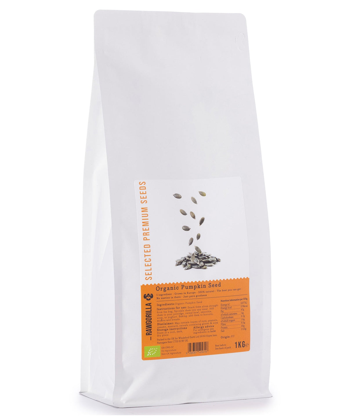 Organic Pumpkin Seed - RAWGORILLA - 1kg