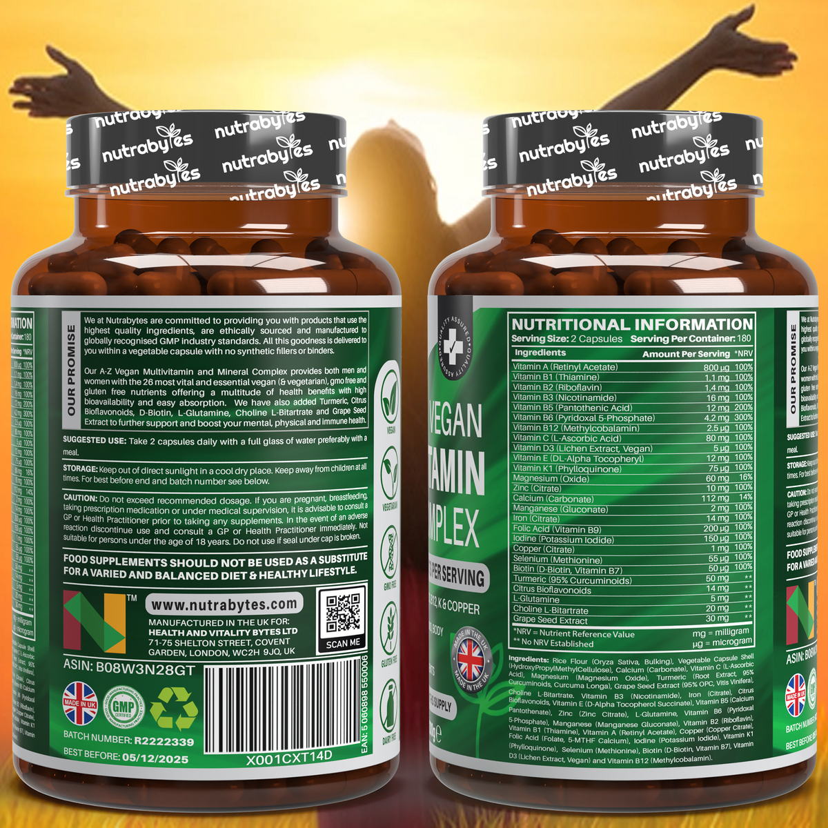 Vegan A-Z Multivitamin & Minerals, 360 Capsules