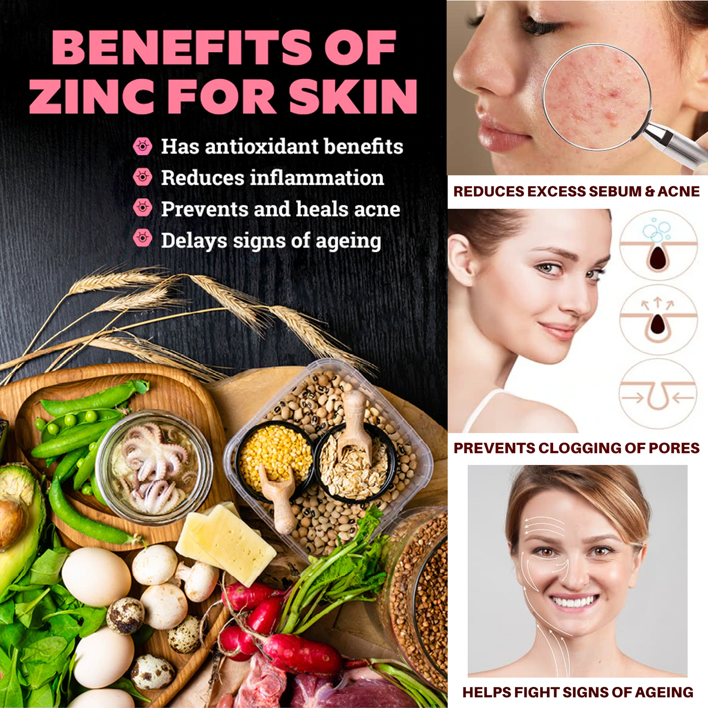 Zinc (Gluconate) 50mg | Maximum Strength, Pure Zinc Capsules | 180 Vegan Capsules | 6 Months Supply | Immunity Support, Eye & Skin Health | Made in the UK