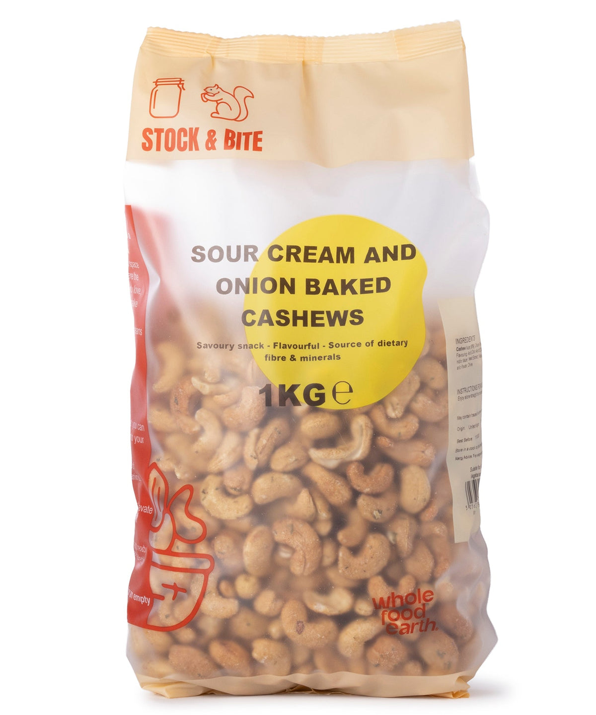 Sour Cream and Onion Baked Cashews - Stock & Bite - 1kg