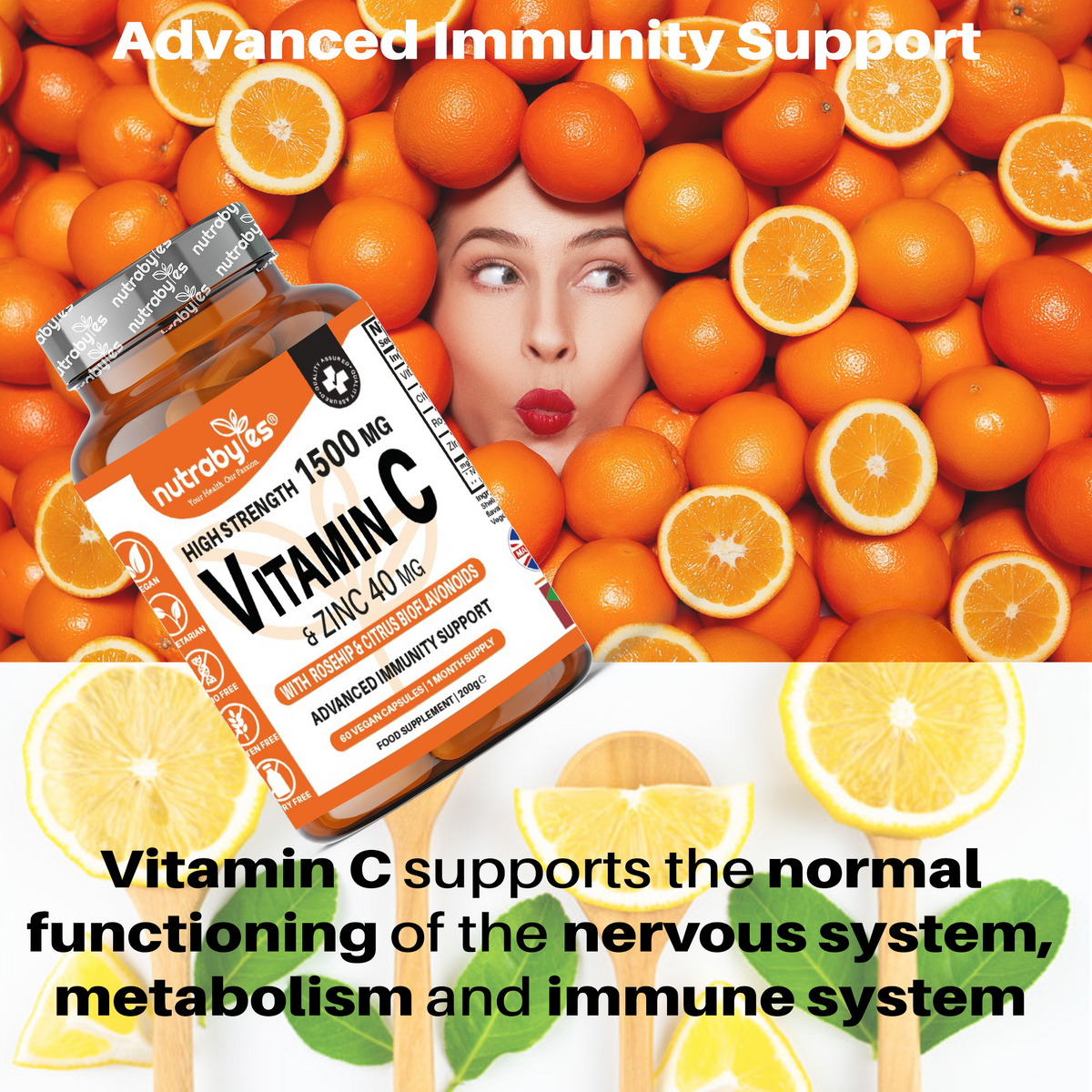 Vitamin C & Zinc, 60 Vegan Capsules