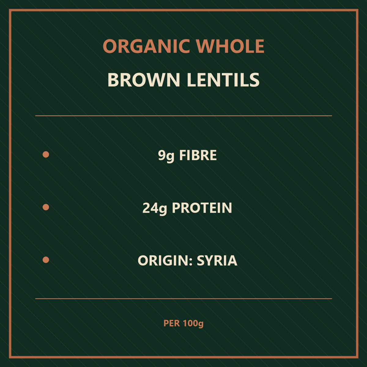 Infinity Foods Bulk Organic Whole Brown Lentils
