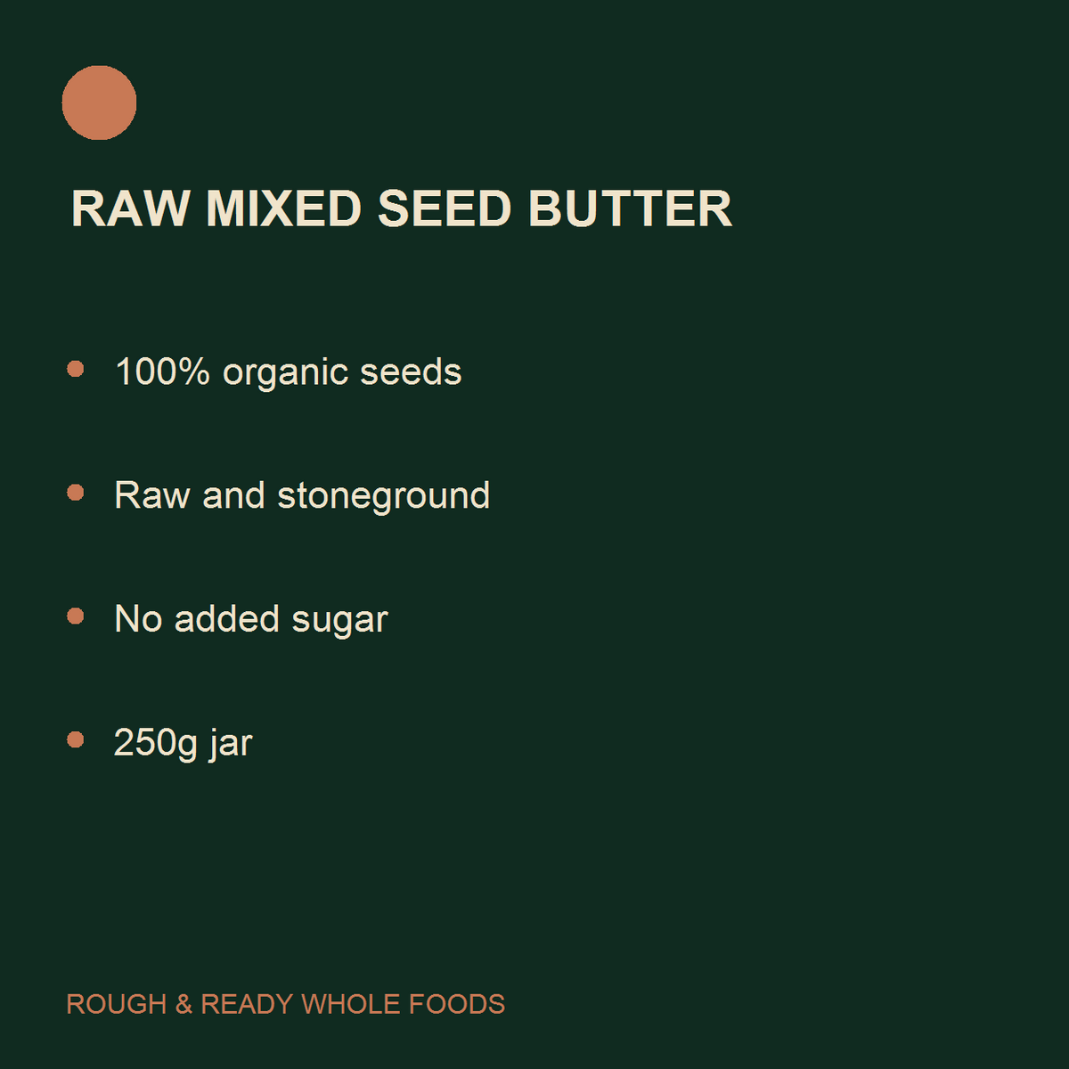 Carley's Organic Raw Mixed Seed Butter