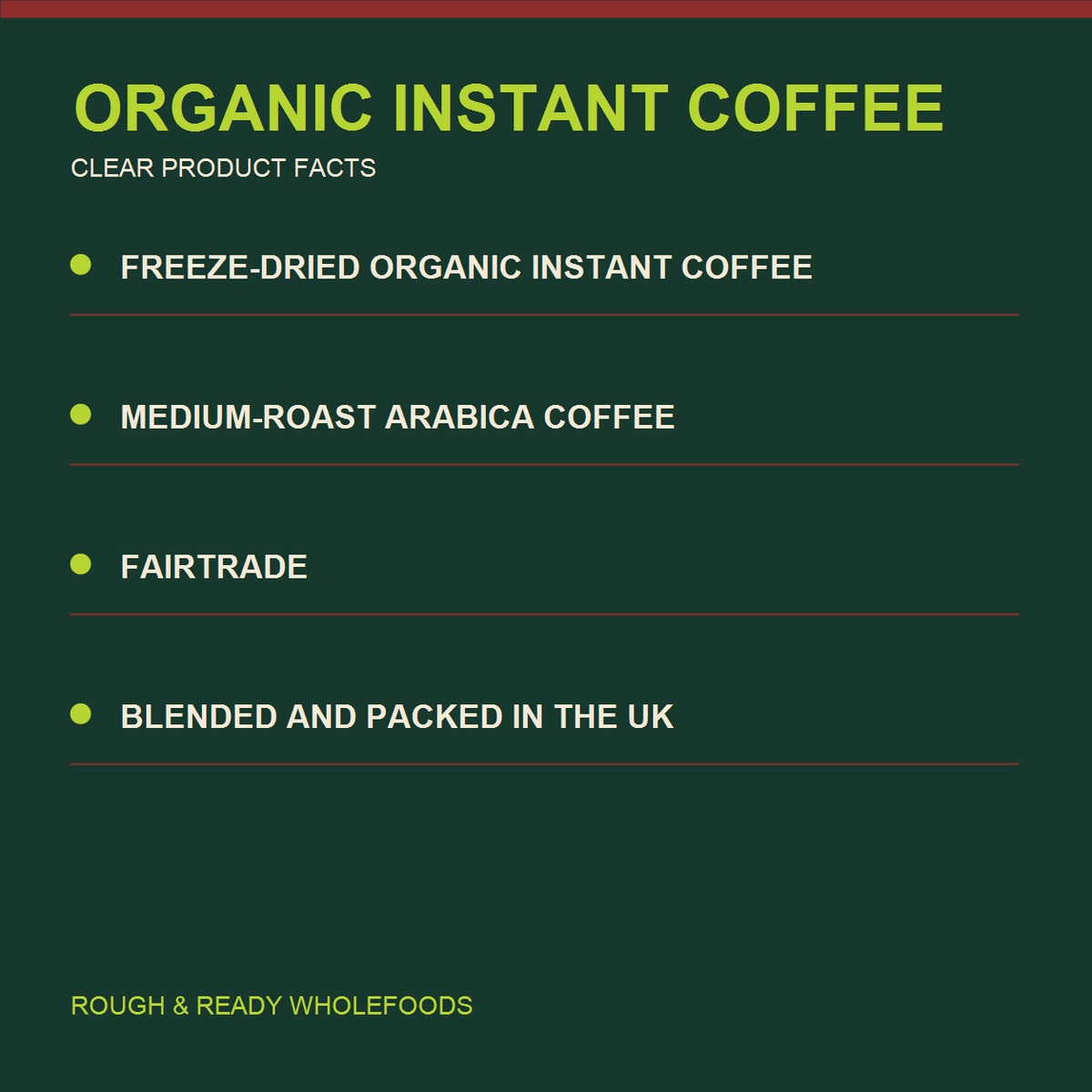 Clipper Organic House Blend Instant Coffee