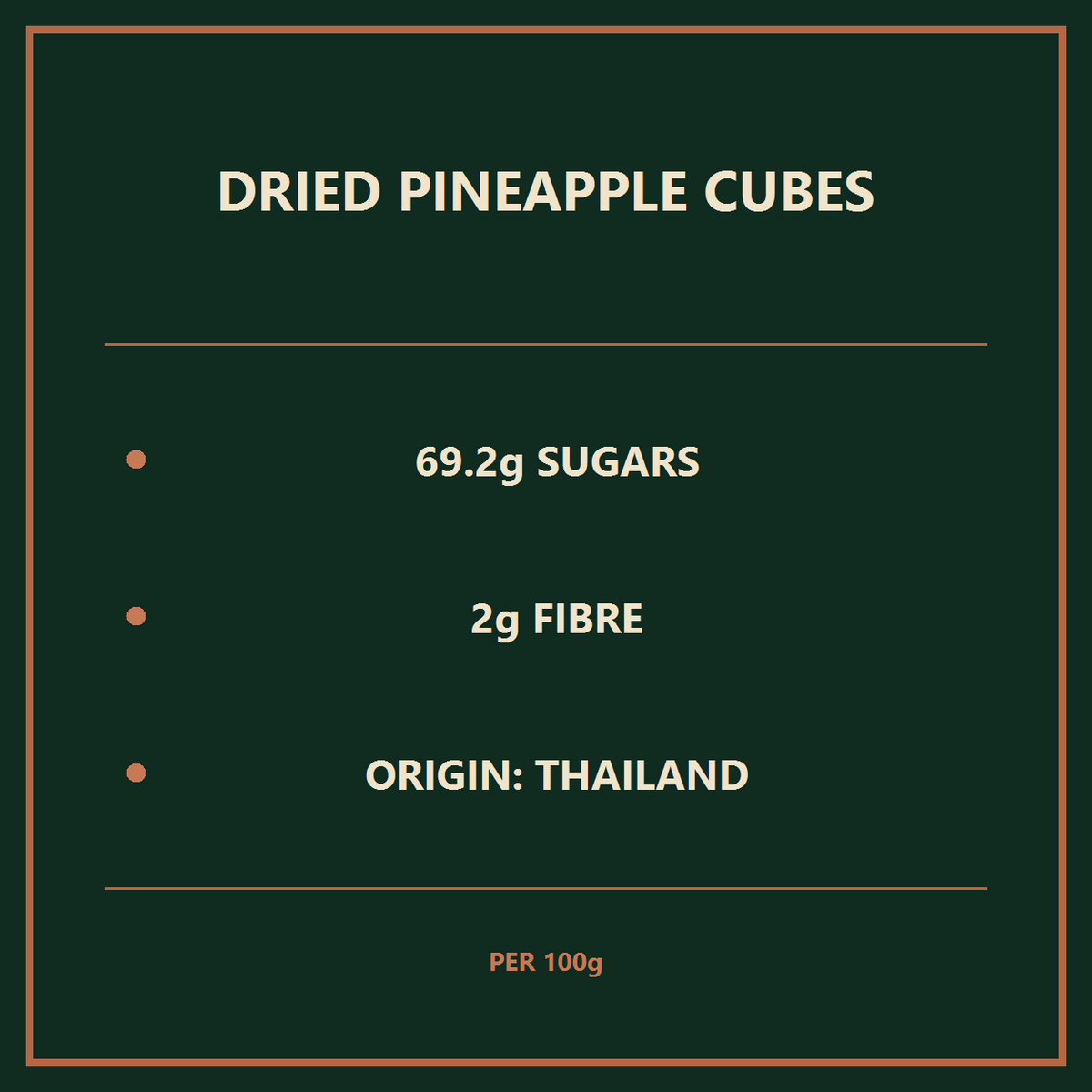 Dried Pineapple Cubes