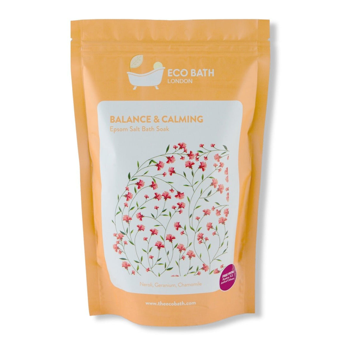 Eco Bath London Balance and Calming Epsom Salt Bath Soak - Pouch, 500g or 1kg